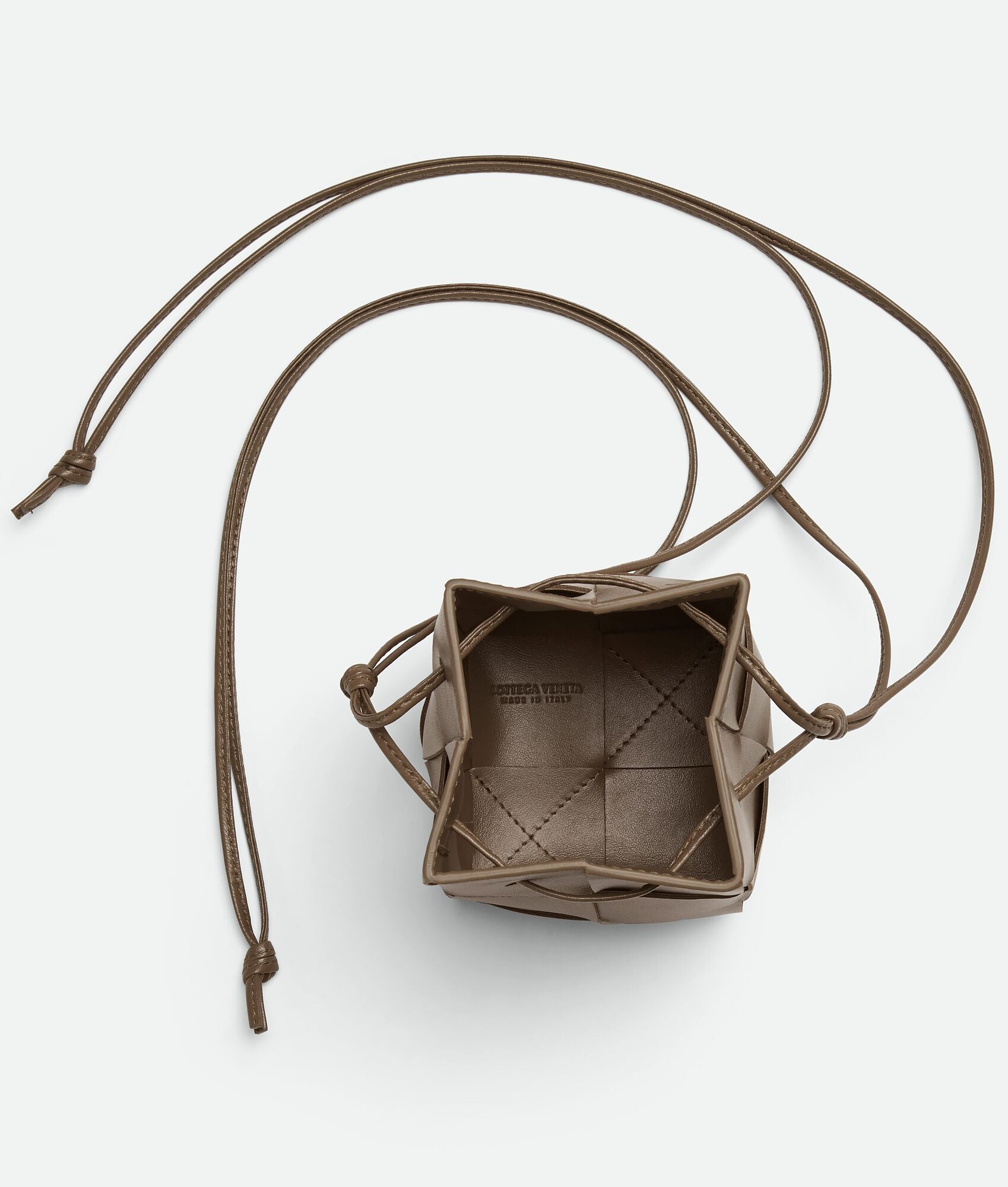 Mini Cassette Bucket Bag “Taupe grey”
