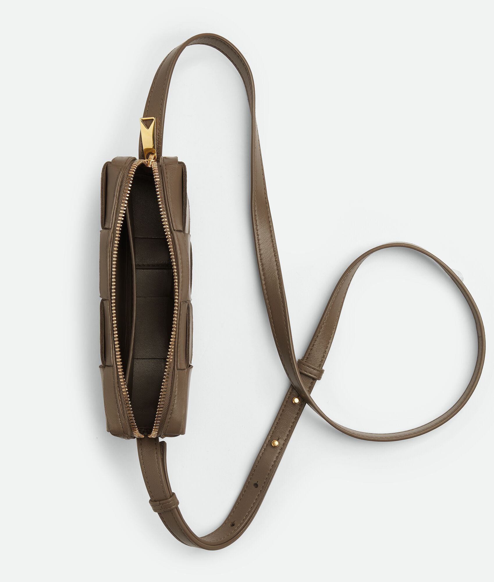 Mini Cassette Cross-Body Bag “Taupe grey”