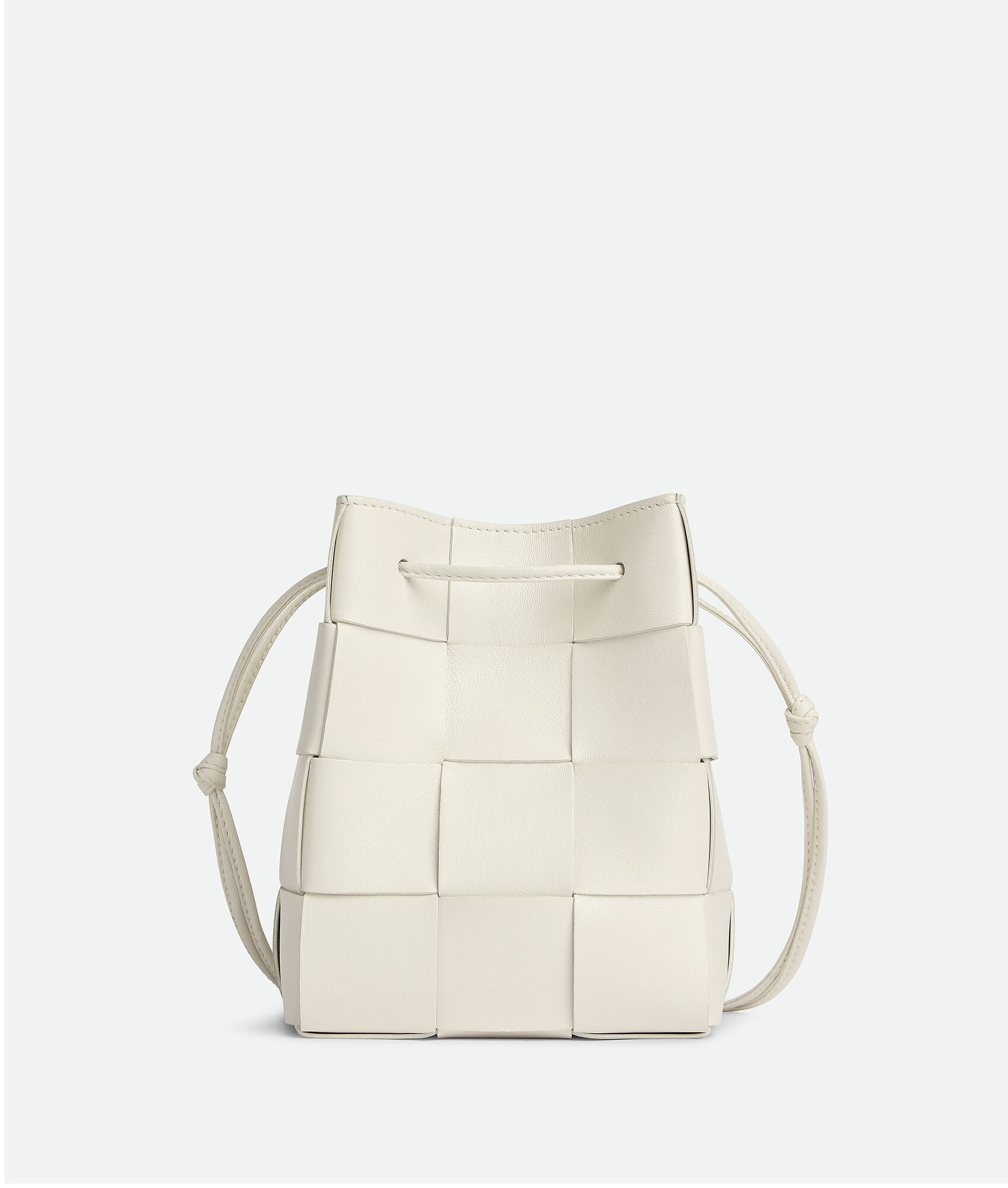 Small Cassette Cross-Body Bucket “White”