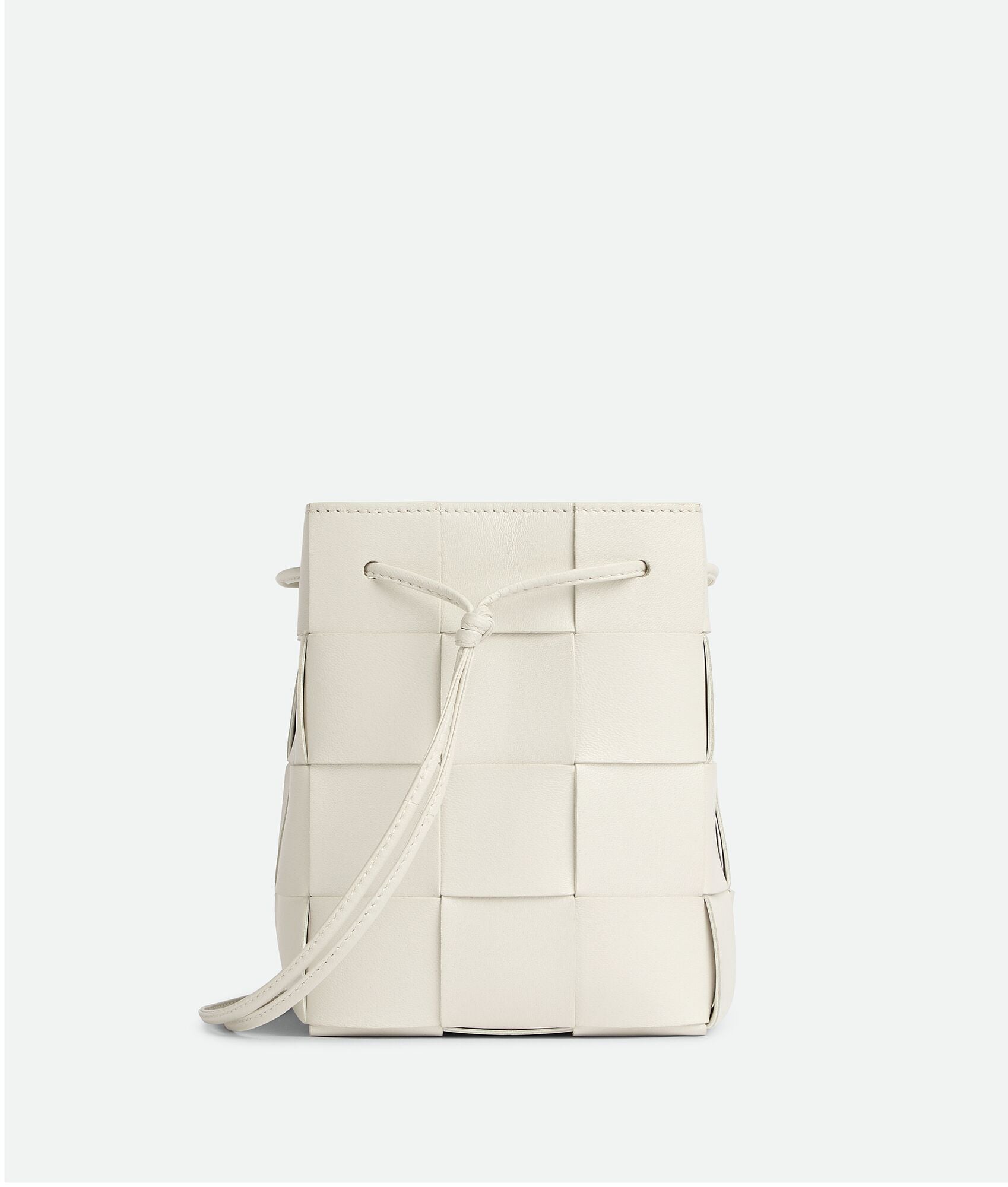 Small Cassette Cross-Body Bucket “White”