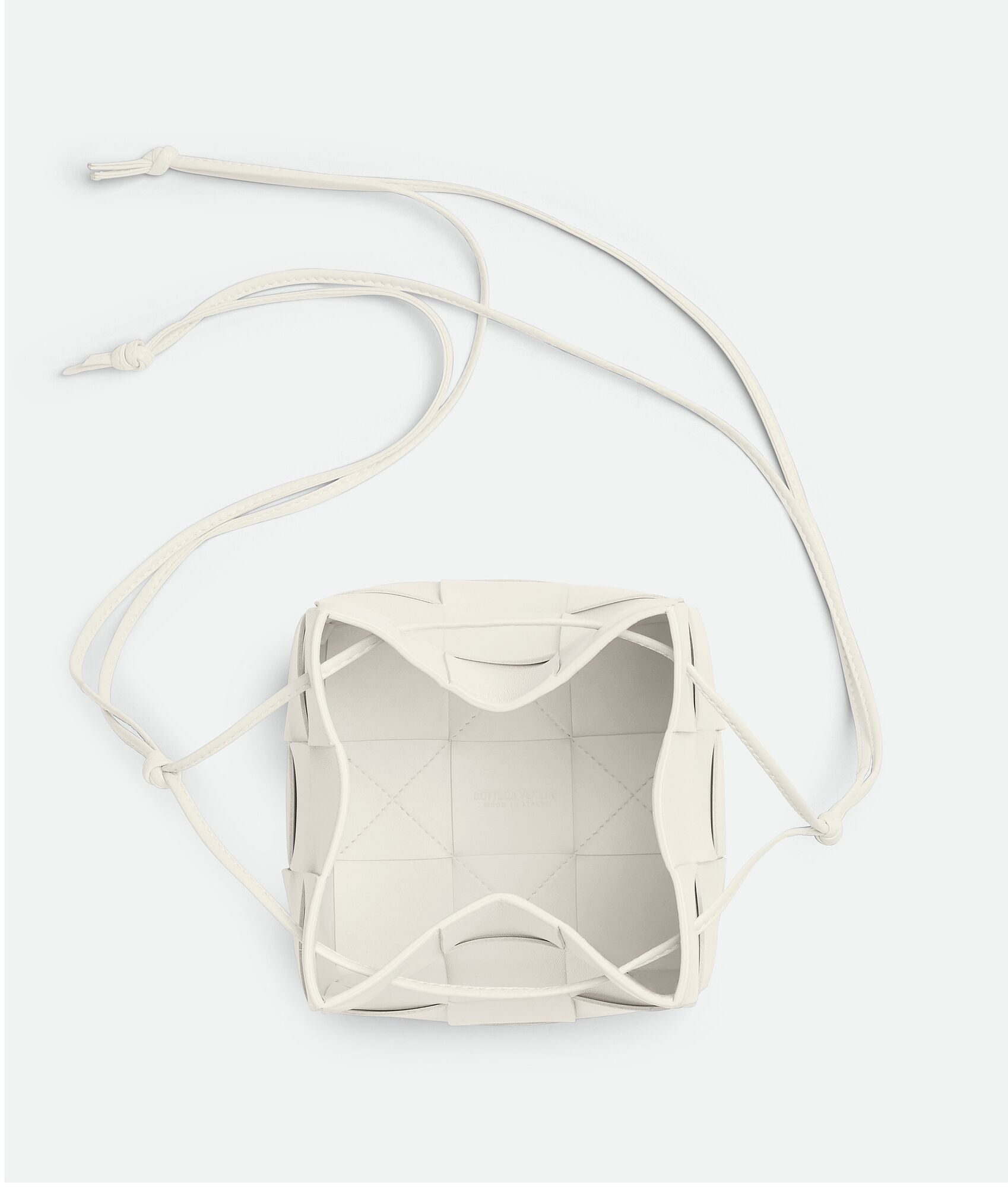 Small Cassette Cross-Body Bucket “White”