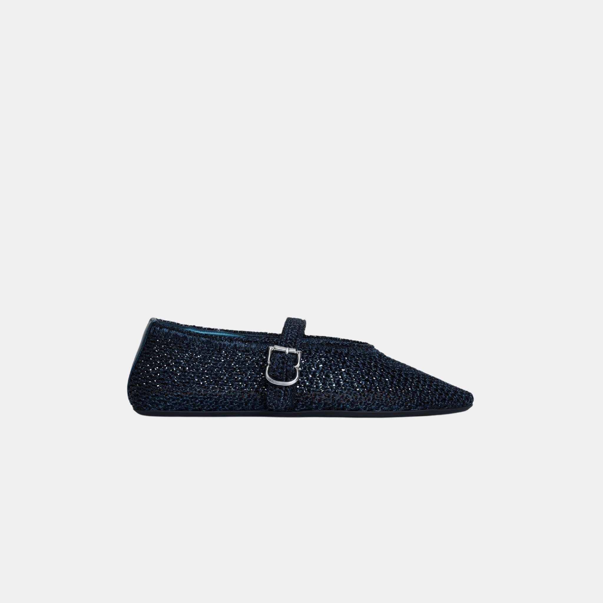 Ballet Flats In Knitted Lurex
