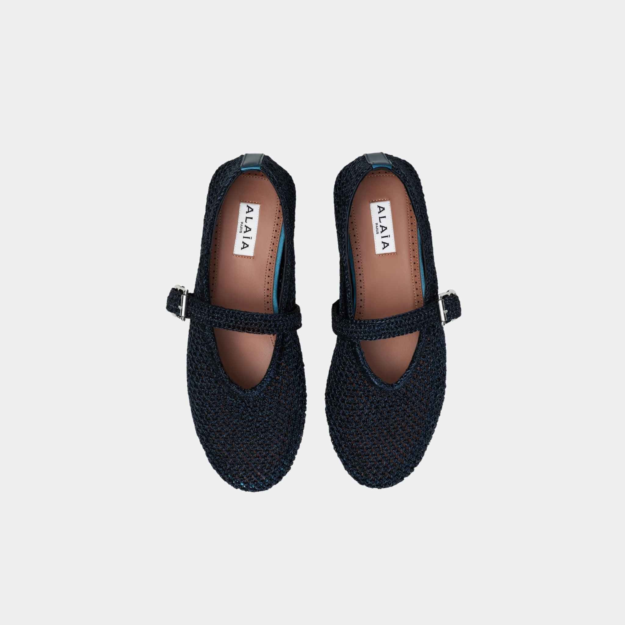 Ballet Flats In Knitted Lurex