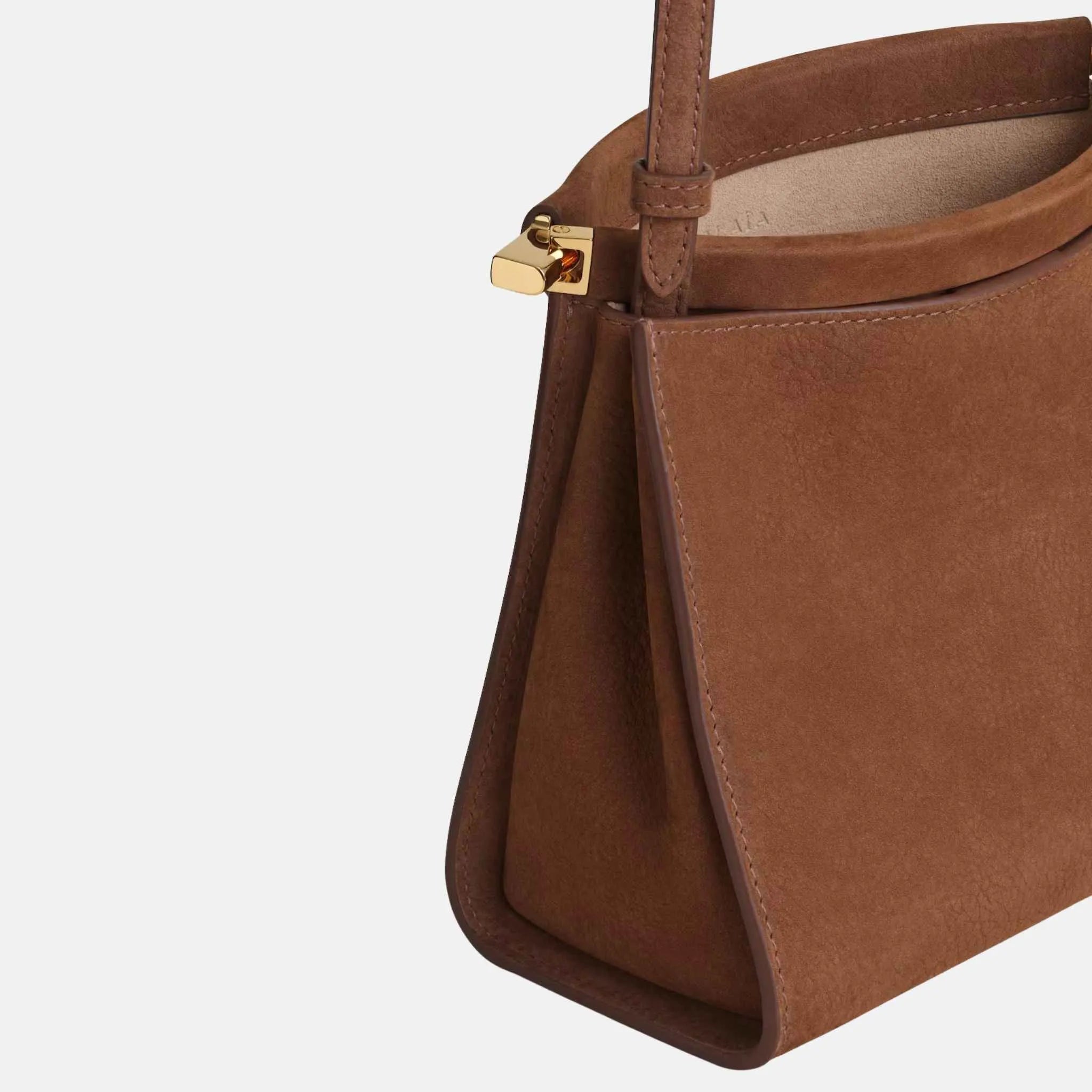 Le Click Small Square Bag in Nubuck