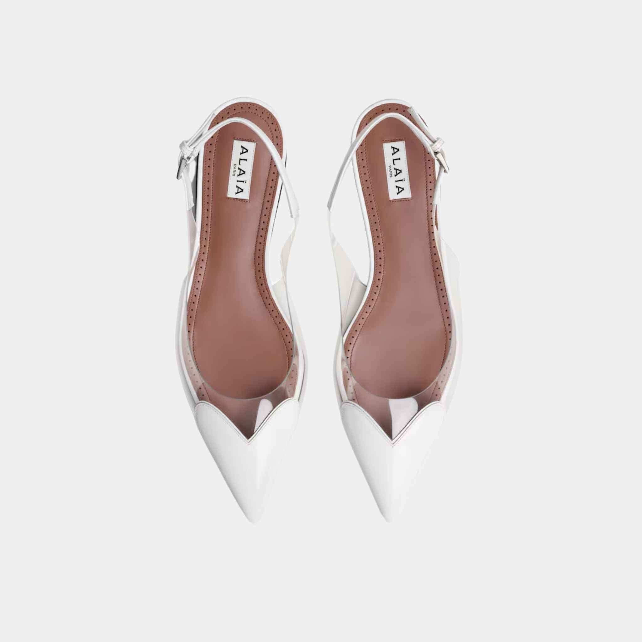 Le Coeur Flat Slingbacks In Patent Calfskin