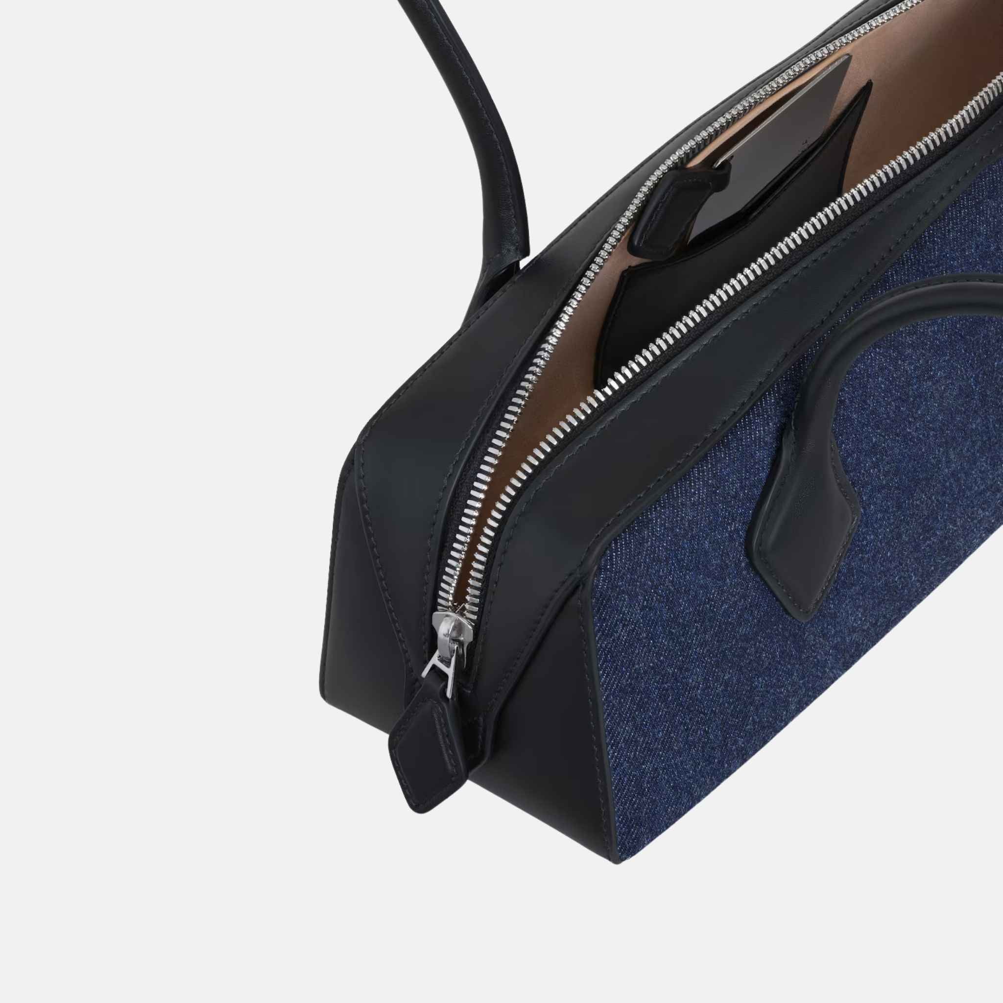 Le Teckel Medium Bag In Denim And Leather