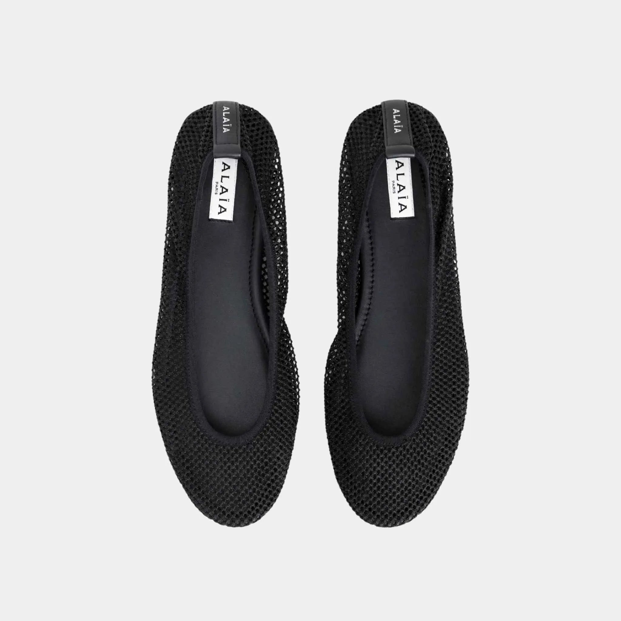 Low Vamp Ballet Flats in Fishnet