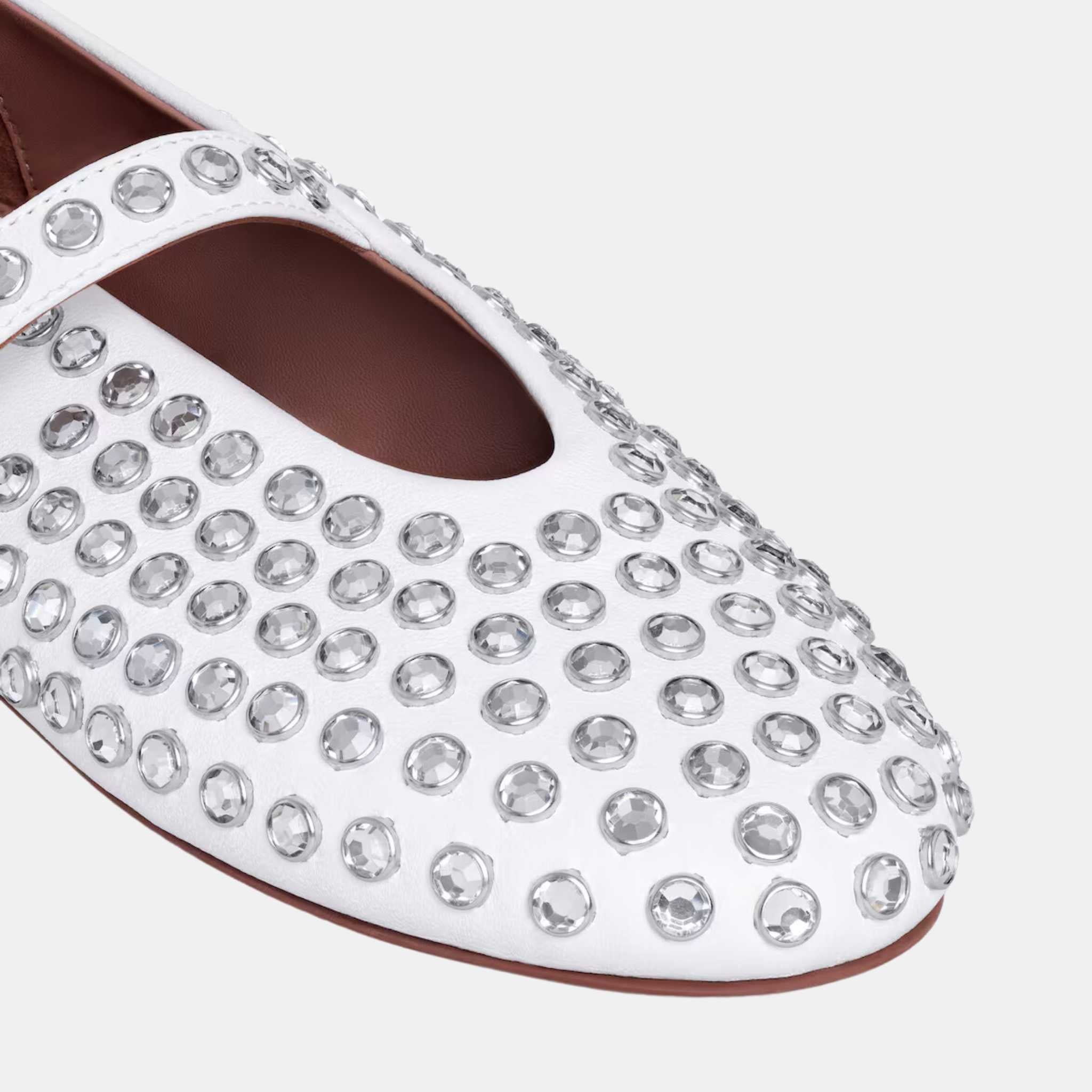 Strass Lambskin Ballet Flats