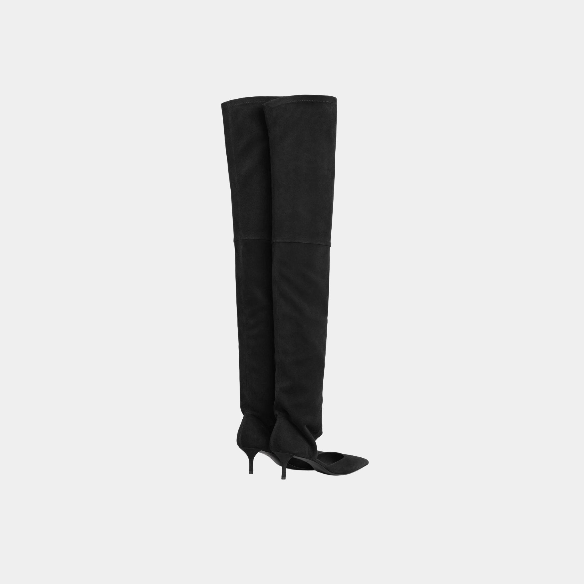 Thigh High Boots In Stretch Suede