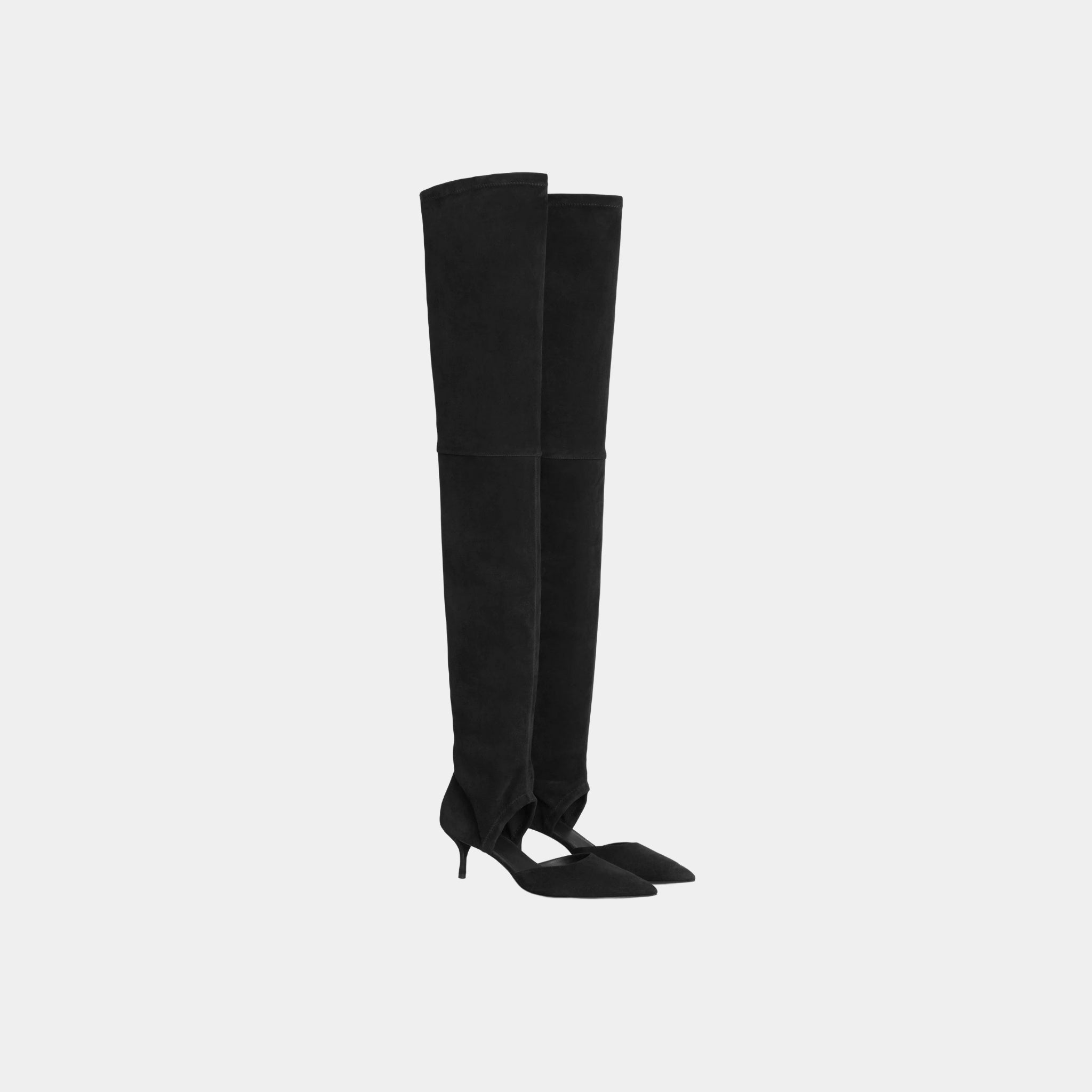 Thigh High Boots In Stretch Suede
