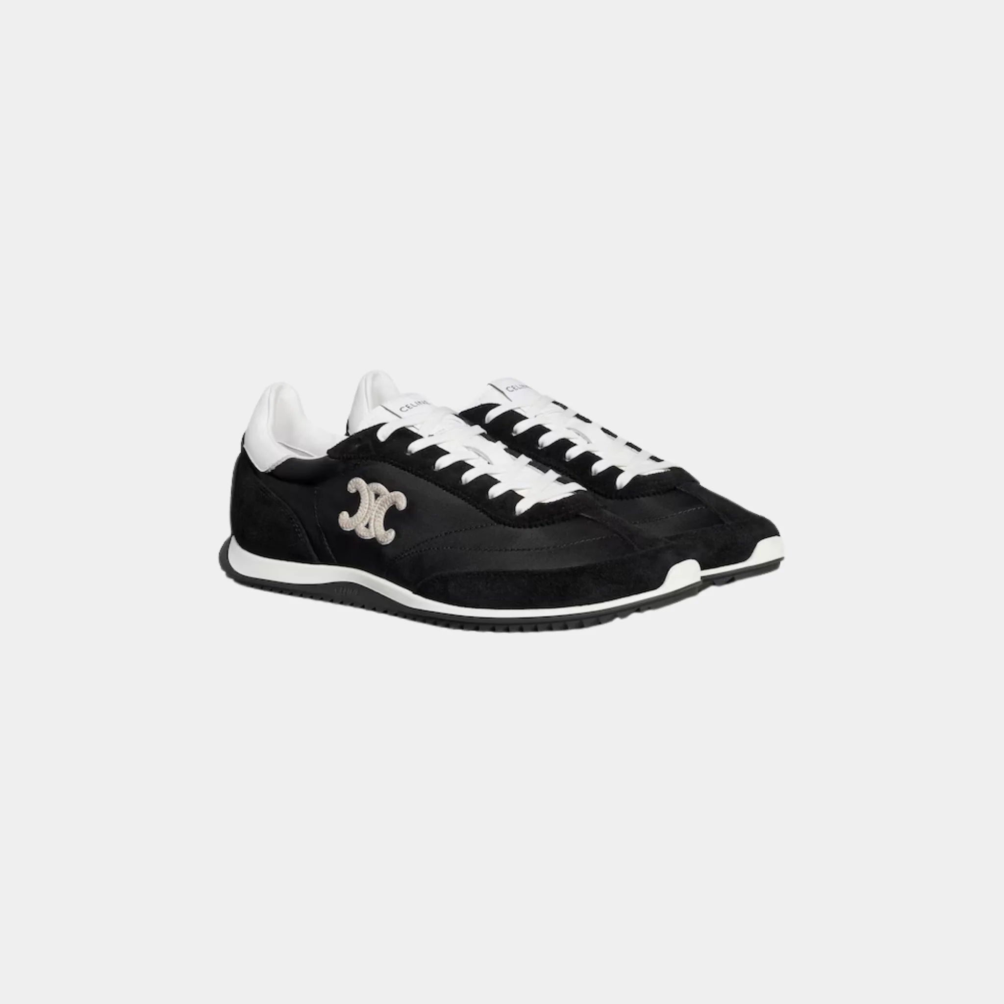 Celine Racer Sneaker With Triomphe in Nylon, Suede & Calfskin