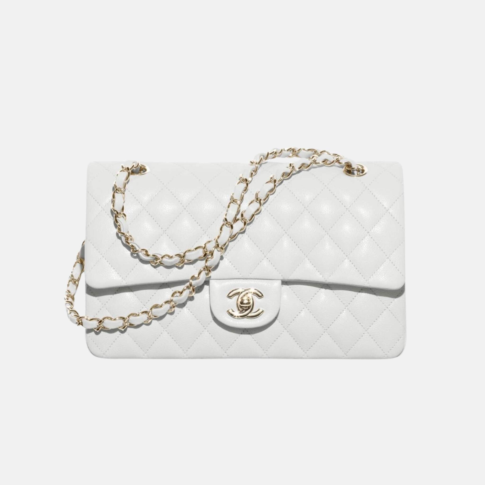 Classic 11.12 Handbag In Grained Shiny Calfskin And Gold Tone