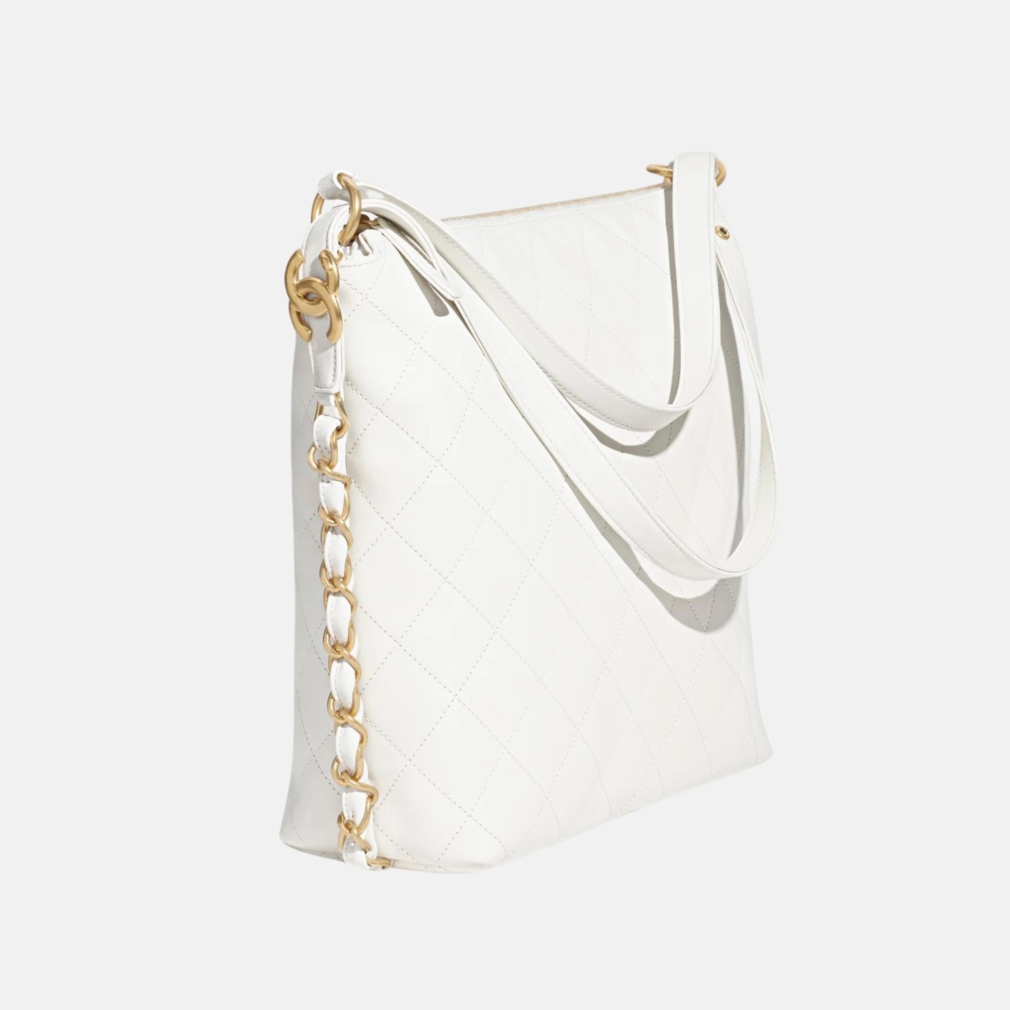 Large Backpack In Calfskin And Gold Tone Metal