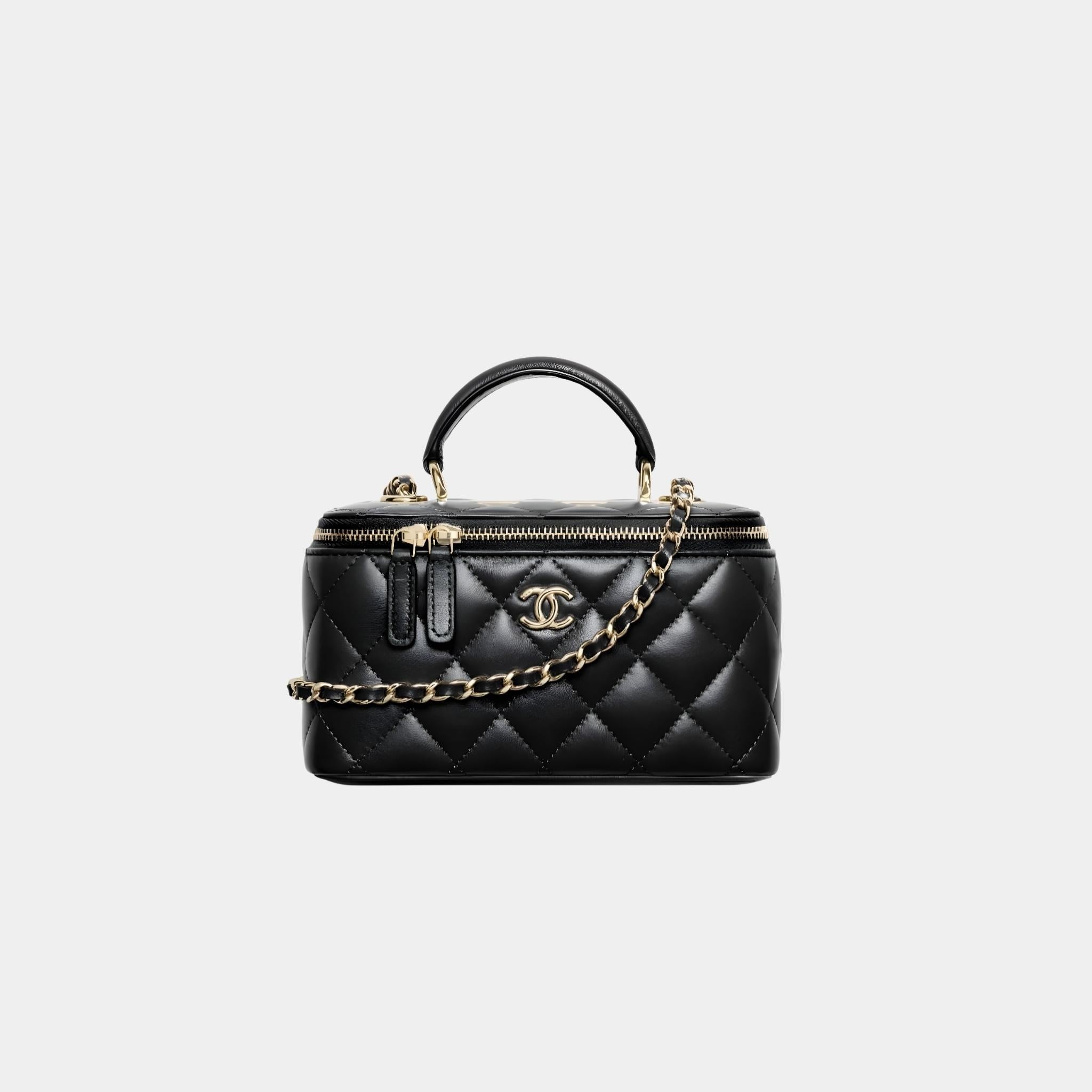 Long Vanity With Chain in Lambskin