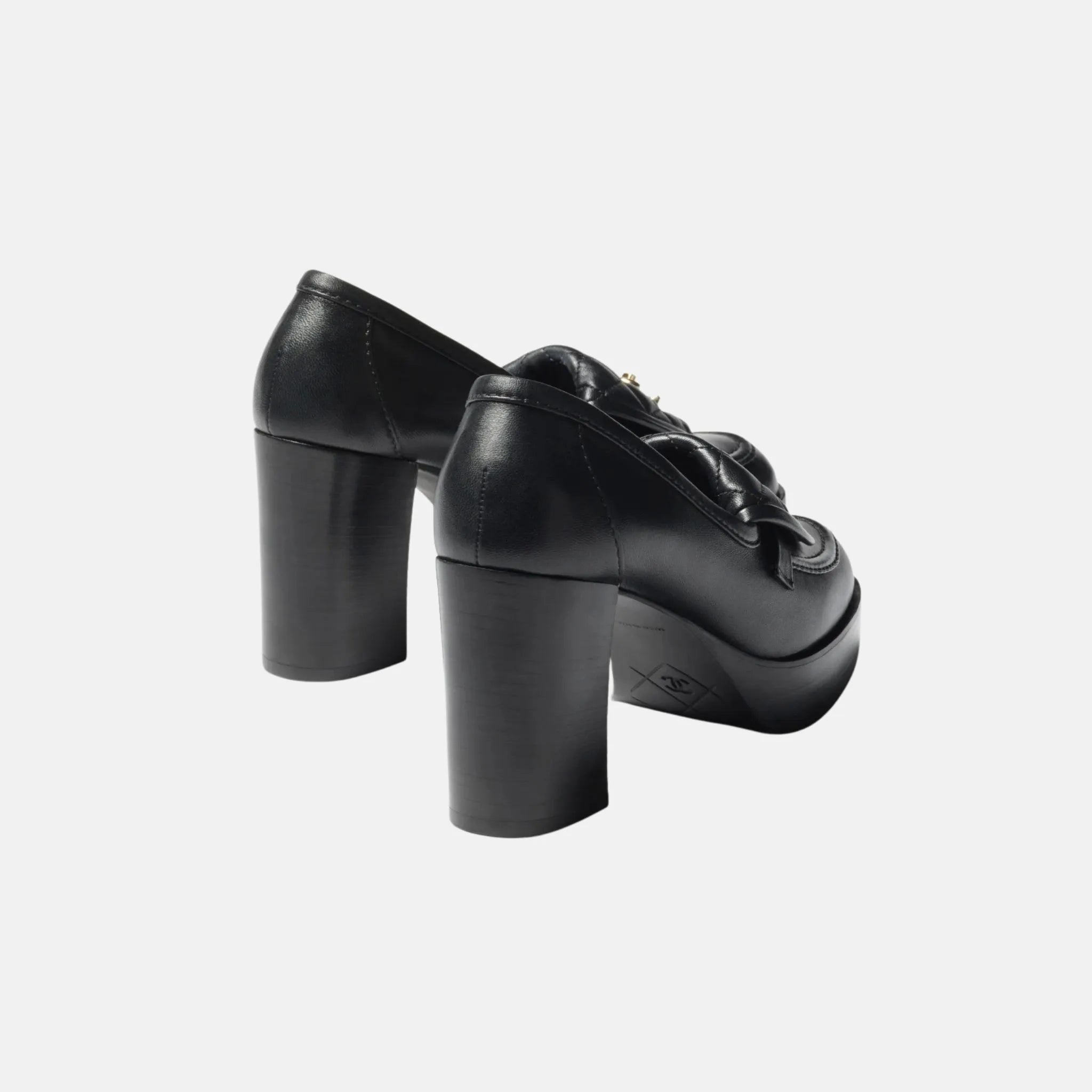 Moccasins in Black Lambskin