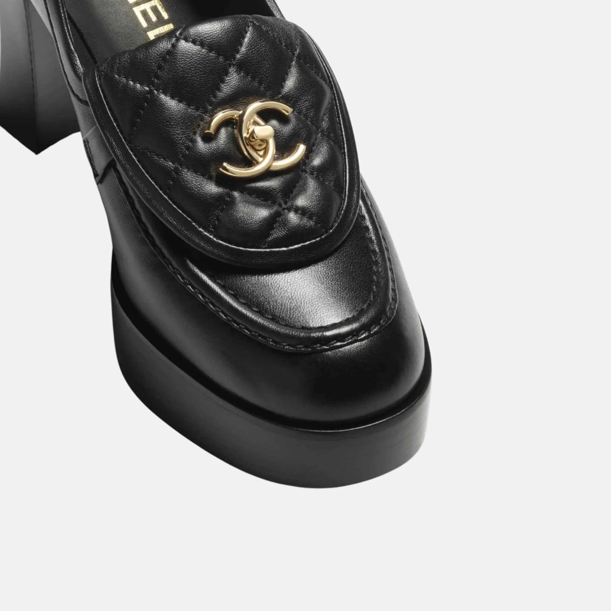 Moccasins in Black Lambskin