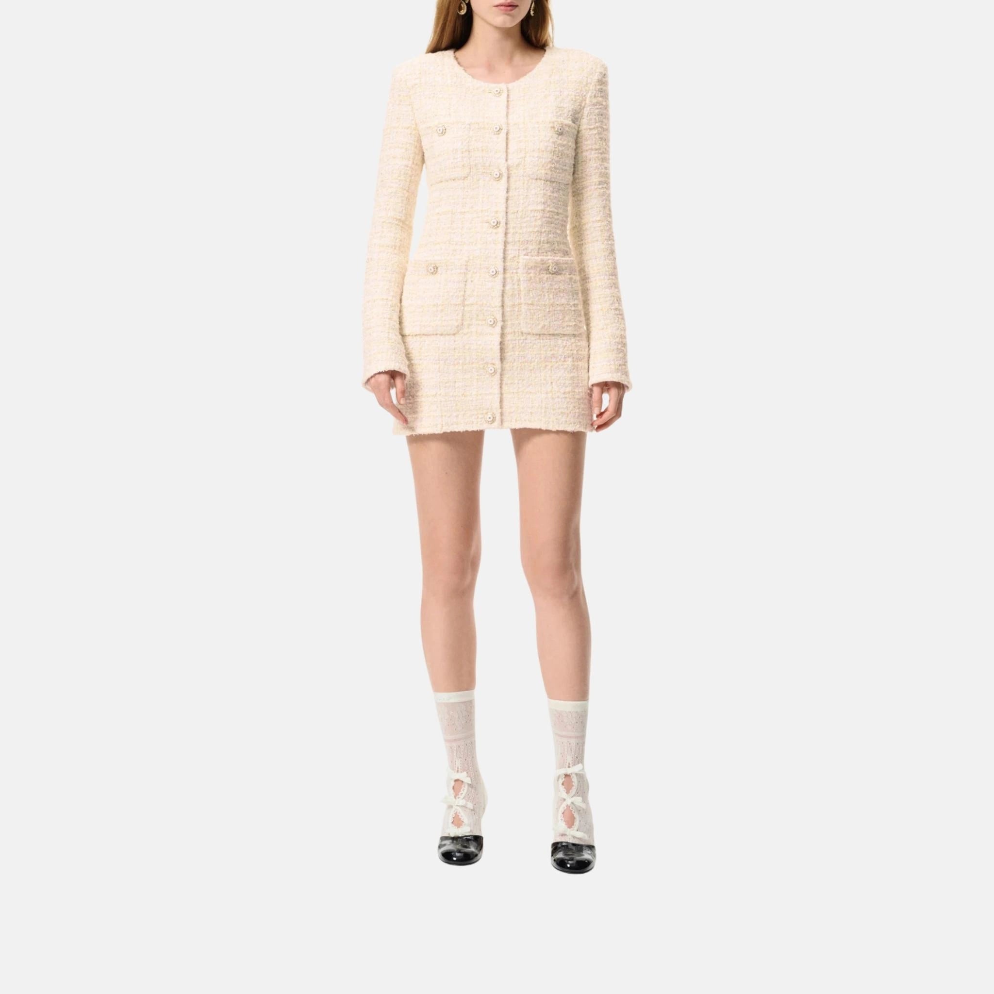 Short Dress Cotton Tweed