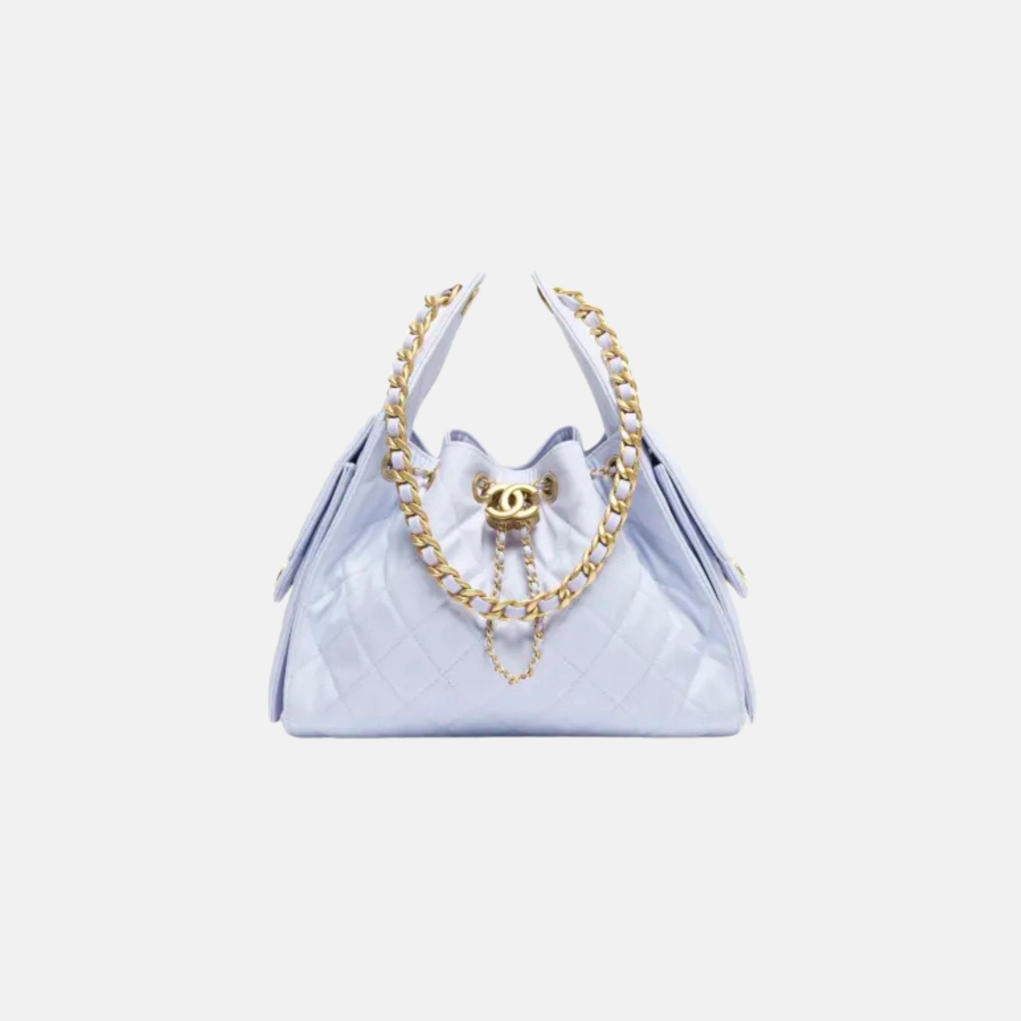 Small Chanel 25 Bag in Canvas and Gold Metal