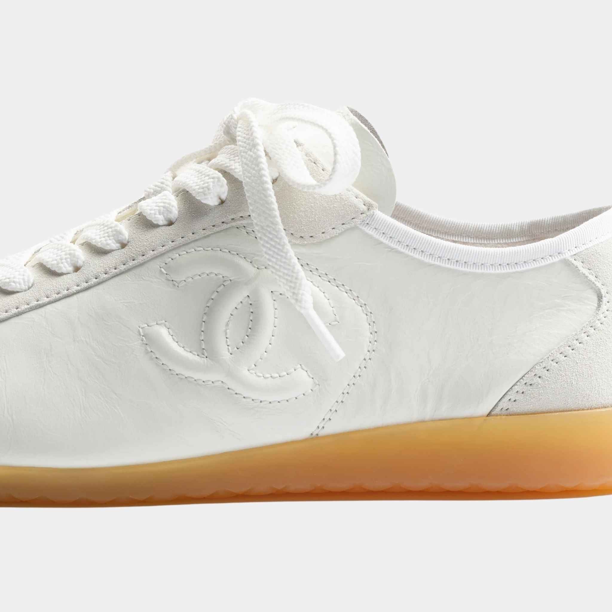 Trainers Calfskin And Suede White
