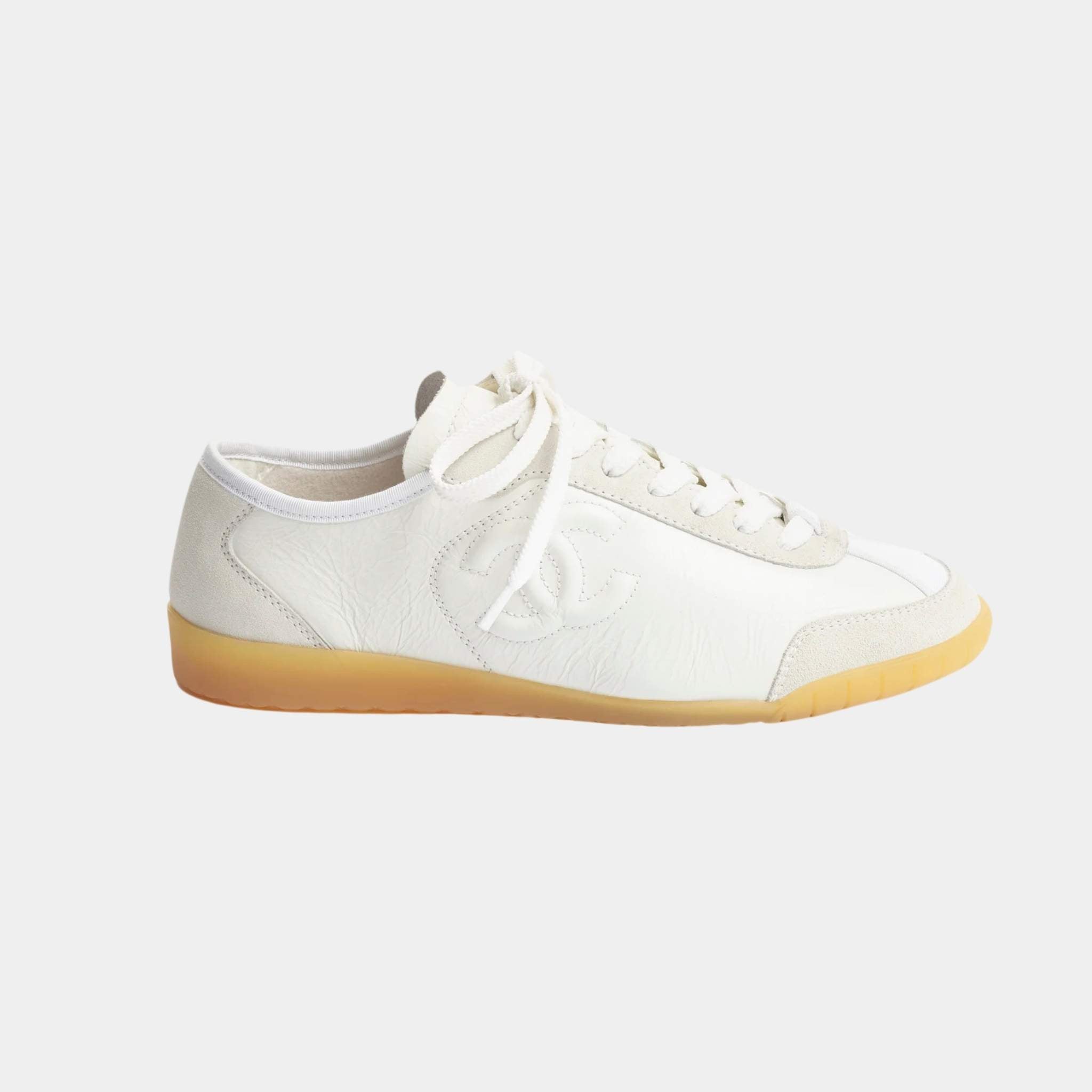 Trainers Calfskin And Suede White