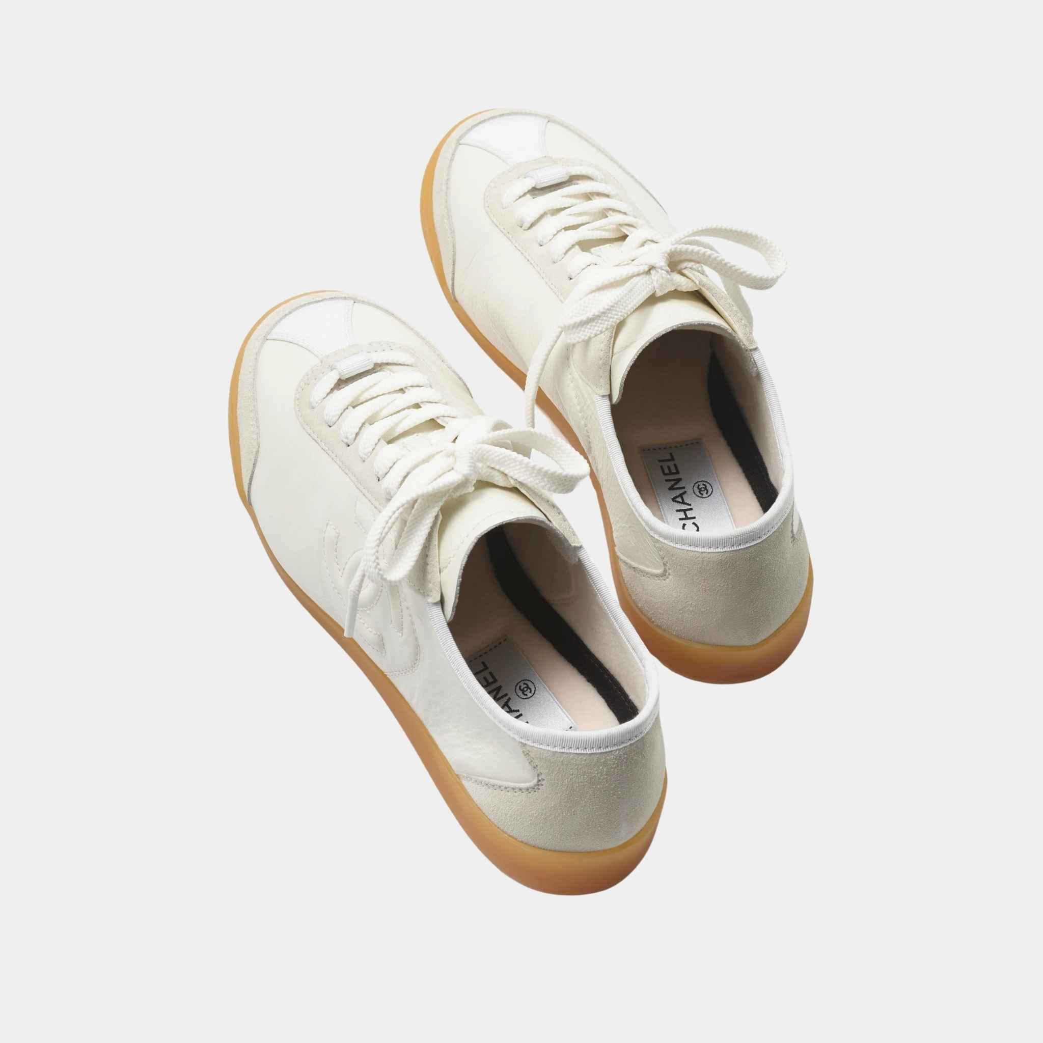 Trainers Calfskin And Suede White