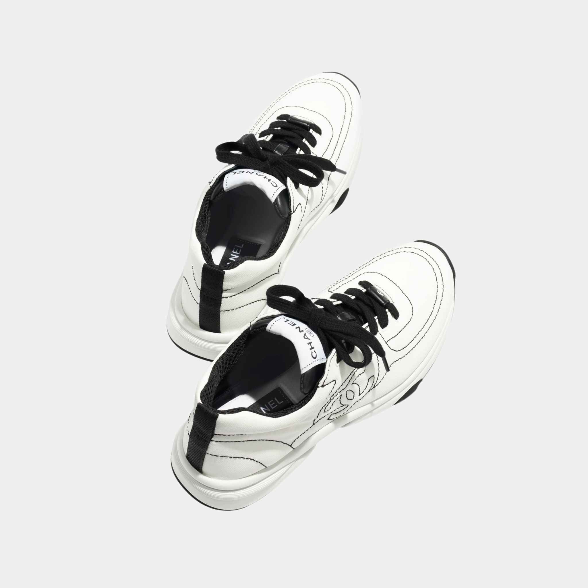 Trainers Cotton White And Black