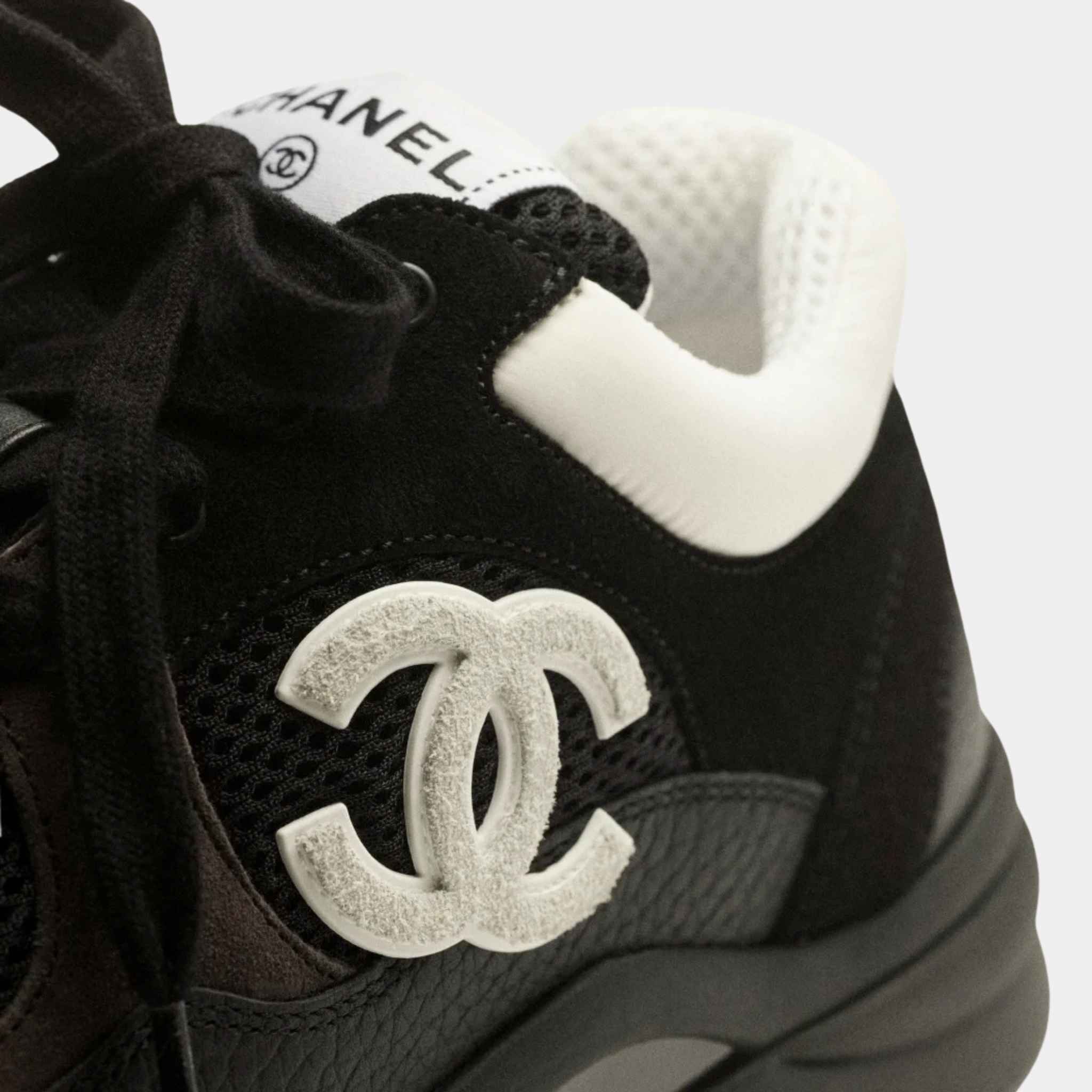 Trainers In Mesh Suede And Grained Calfskin