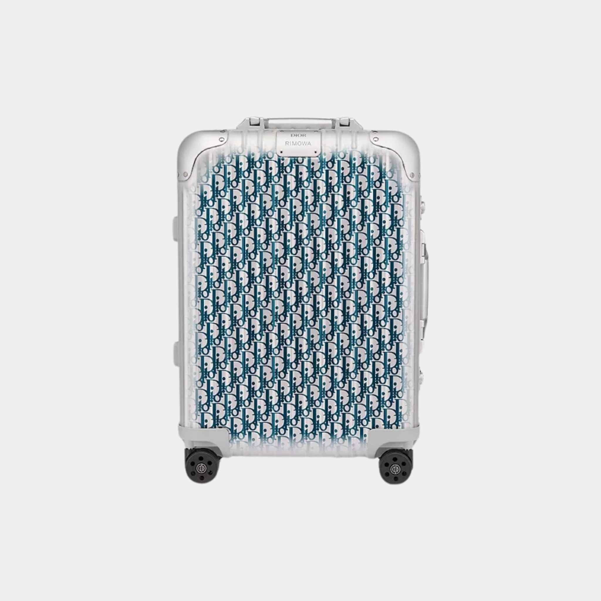 DIOR x RIMOWA Gradient Blue Oblique Aluminum Carry-On