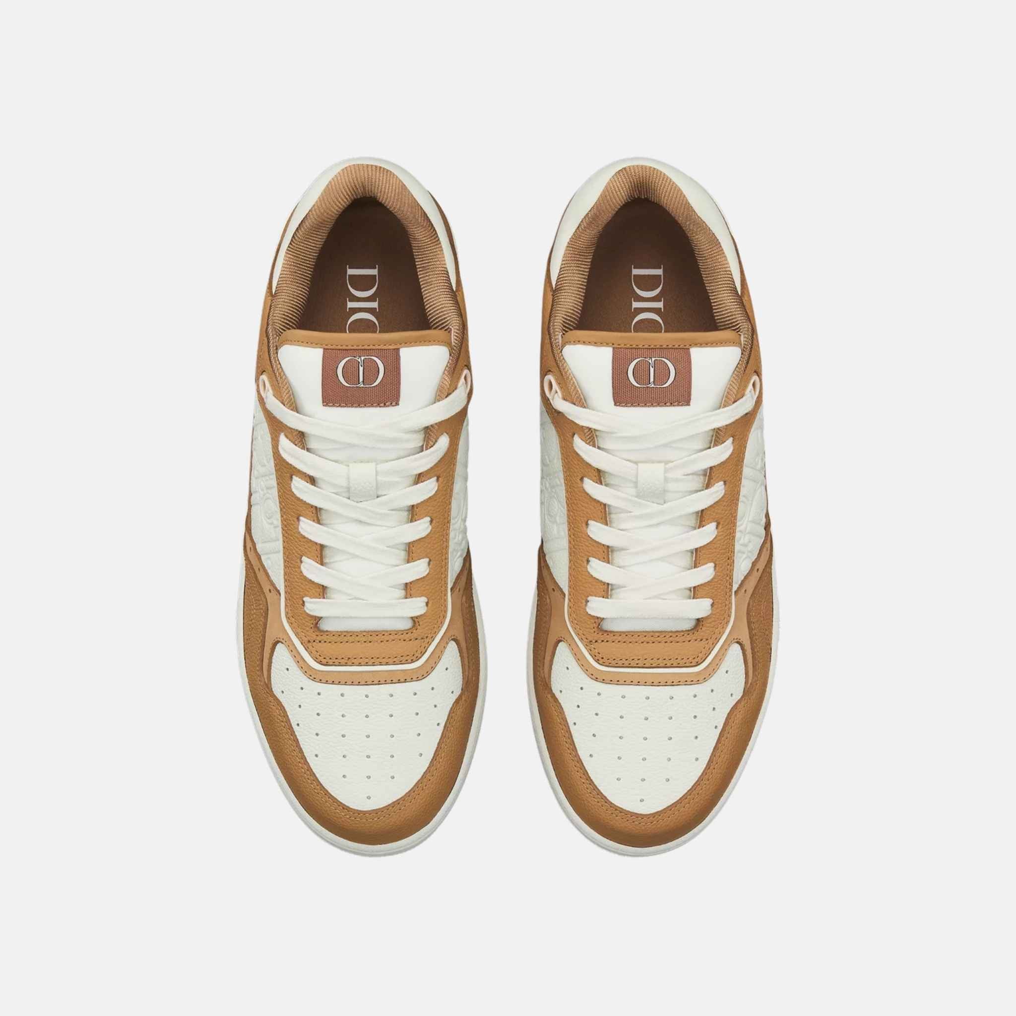B27 Uptown Low Top Sneaker In Grained Calfskin With Gravity Leather