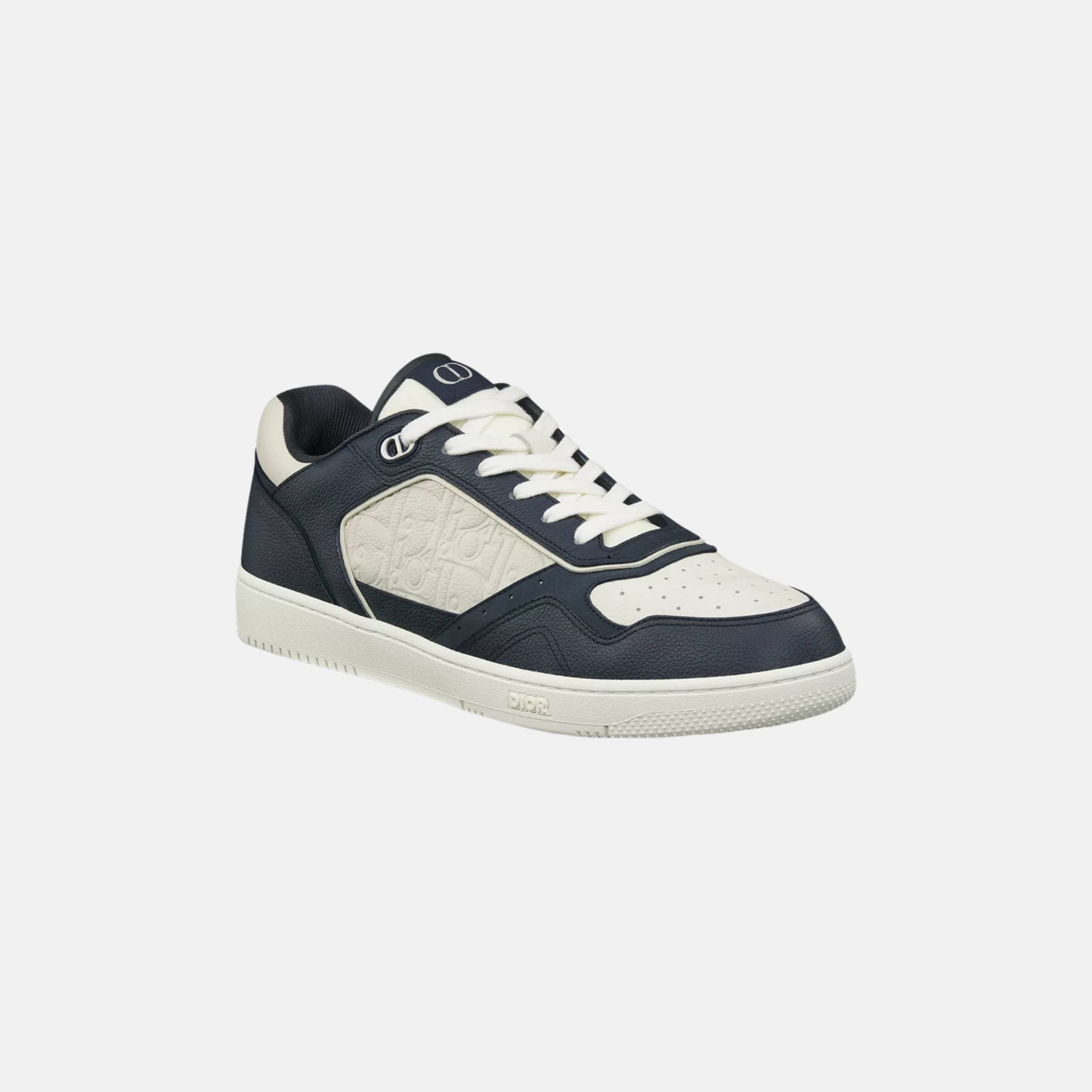 B27 Uptown Low Top Sneaker In Grained Calfskin With Gravity Leather