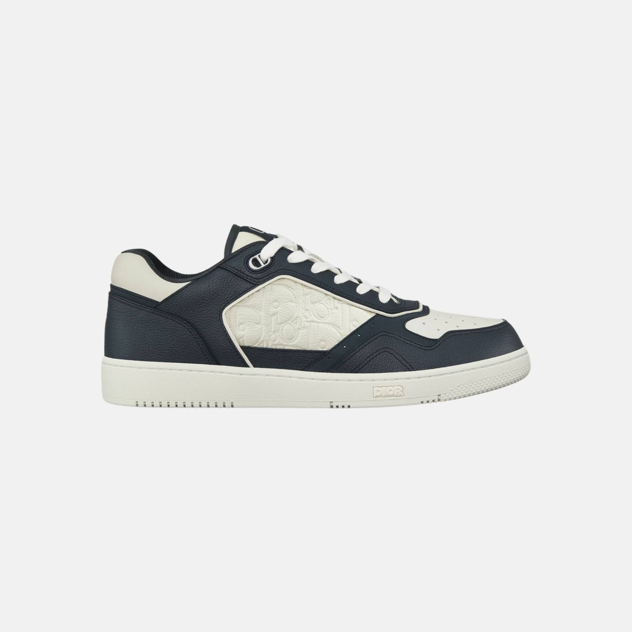 B27 Uptown Low Top Sneaker In Grained Calfskin With Gravity Leather