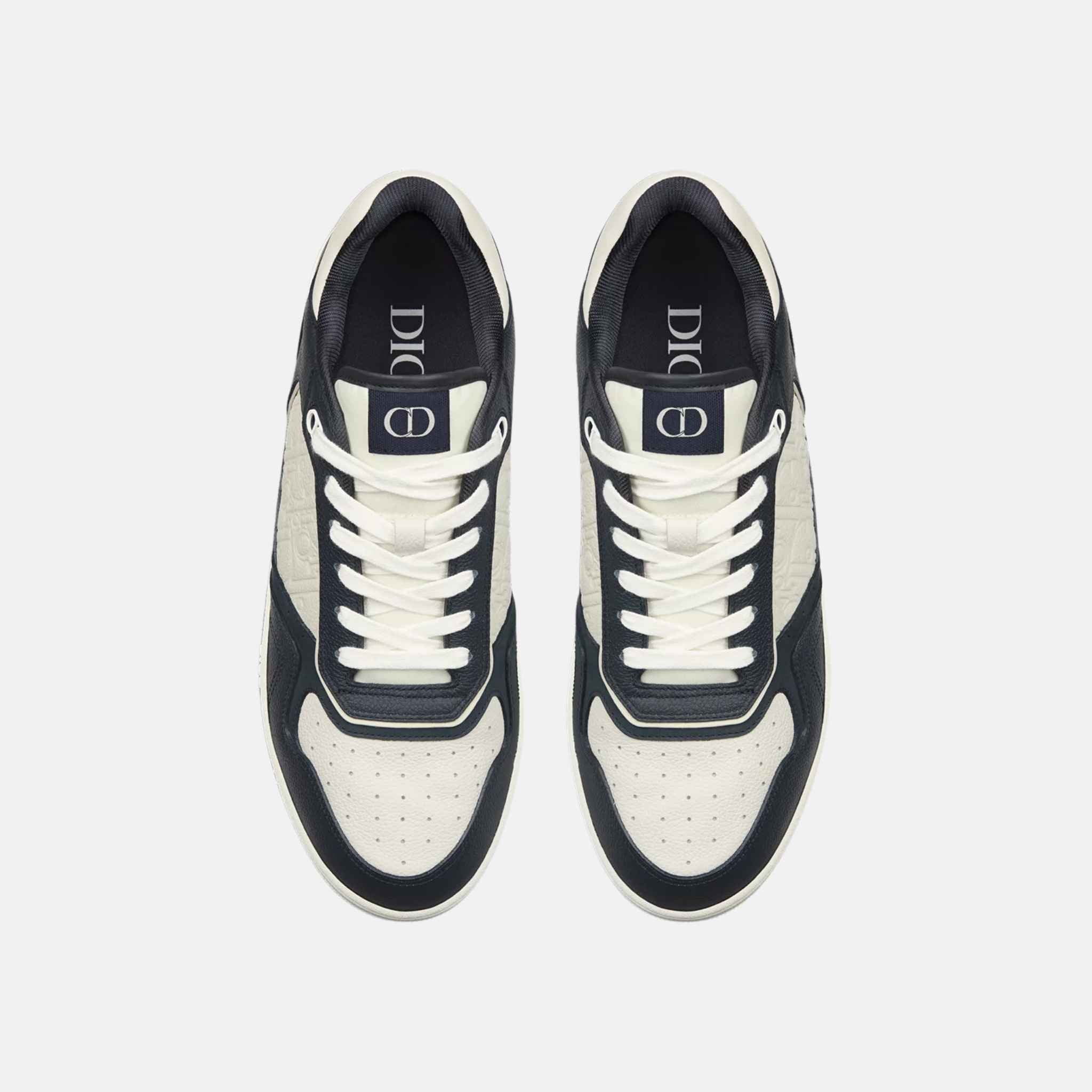 B27 Uptown Low Top Sneaker In Grained Calfskin With Gravity Leather