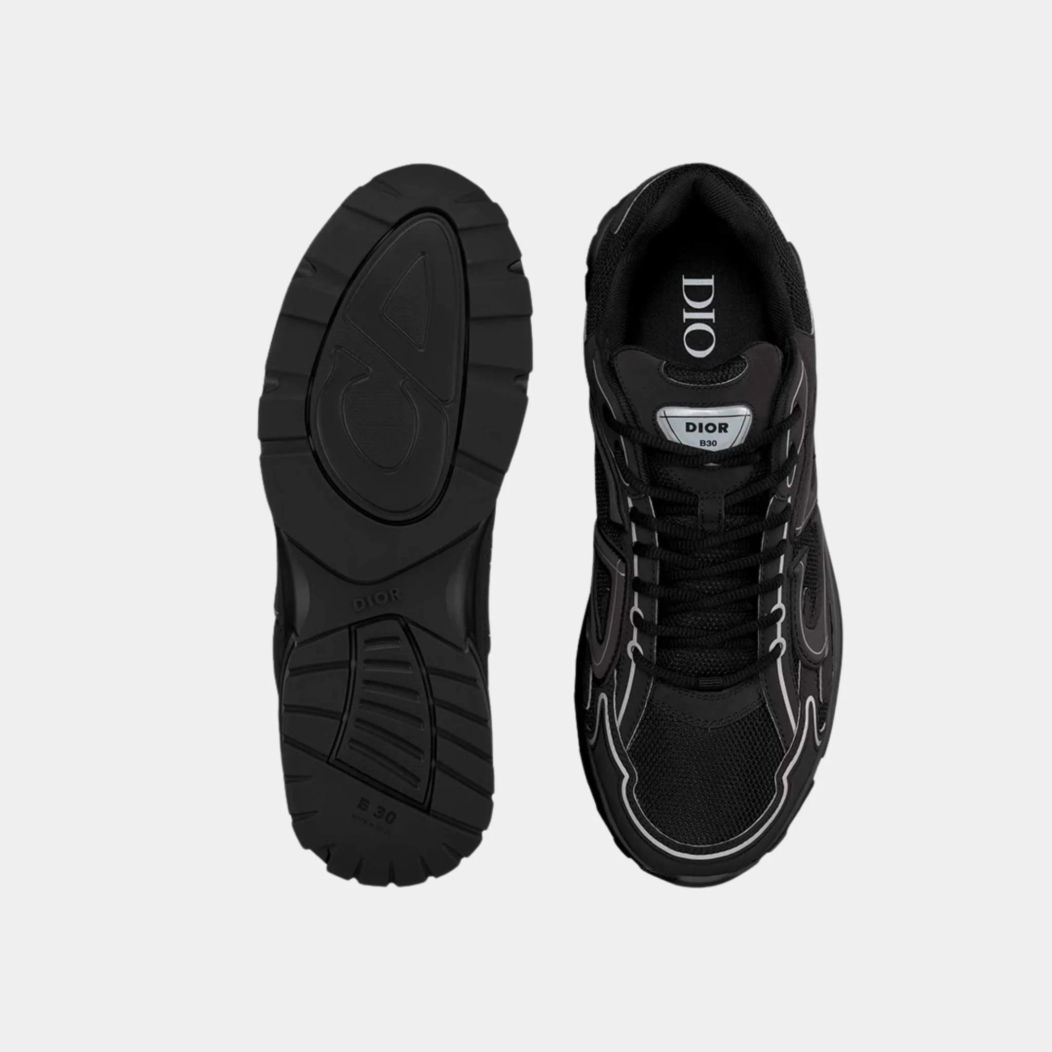 B30 Countdown Sneaker Black Mesh and Black Technical Fabric