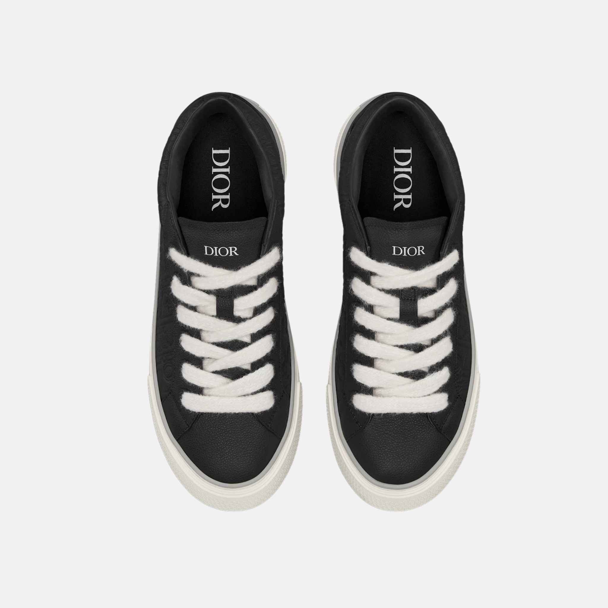 B33 Spin Sneaker In Grained Calfskin And Dior Gravity Leather