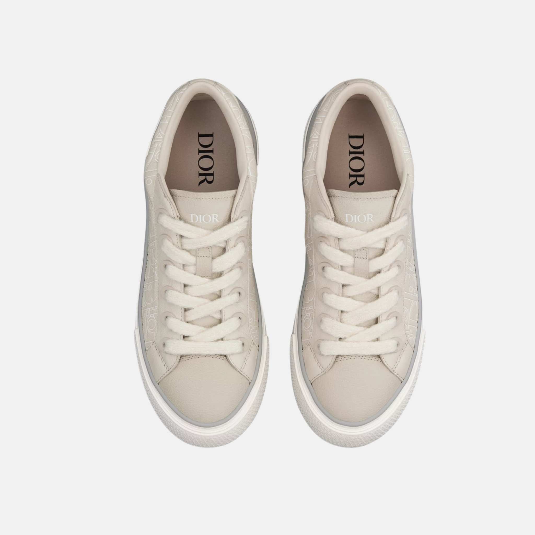 B33 Spin Sneaker In Grained Calfskin And Gravity Outline Leather