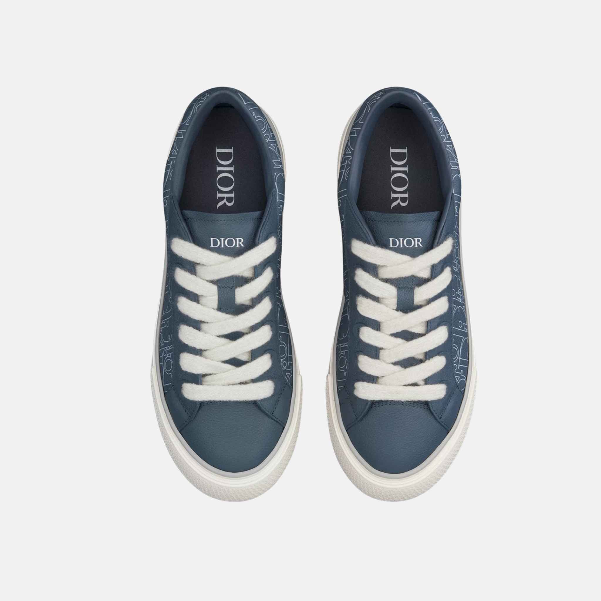 B33 Spin Sneaker In Grained Calfskin And Gravity Outline Leather