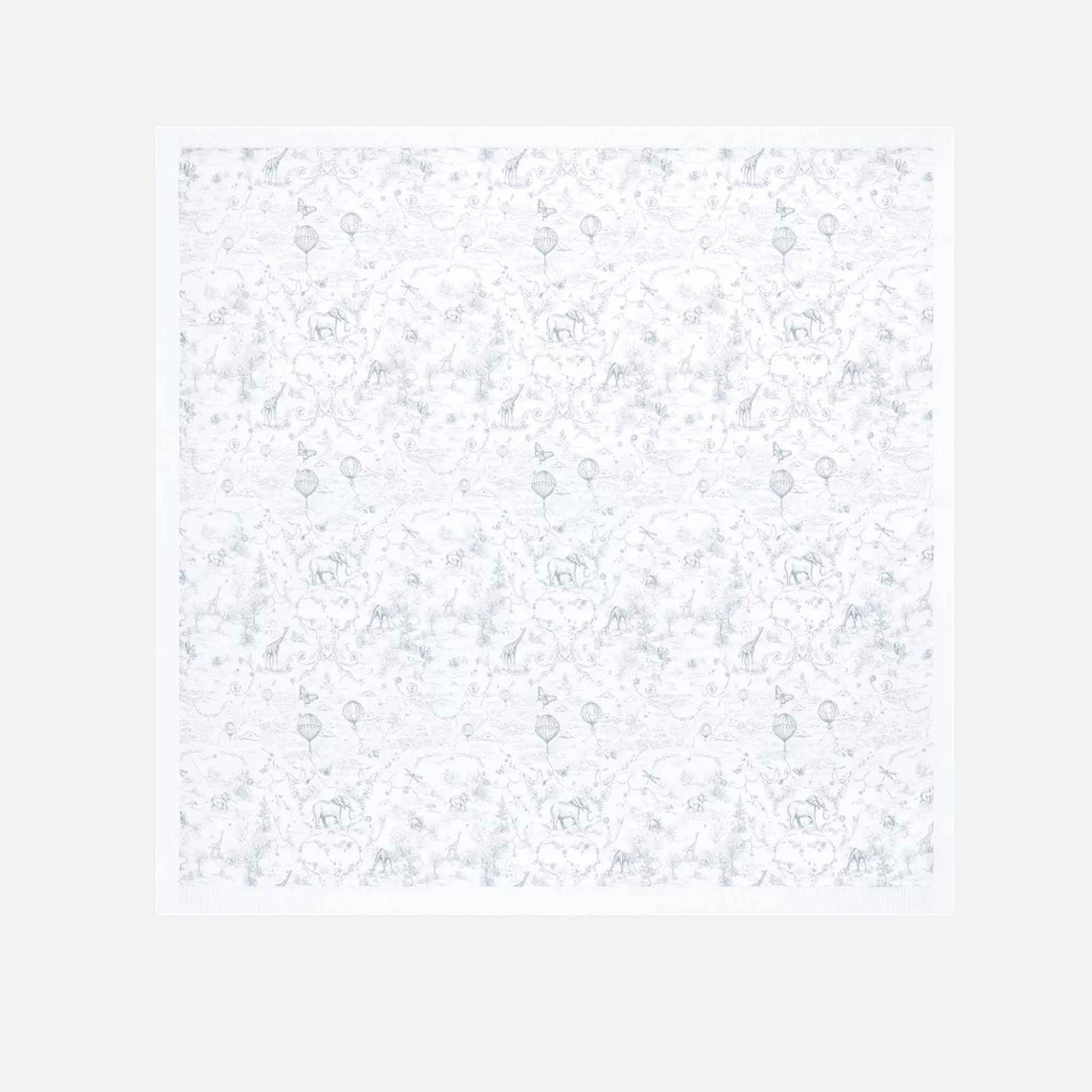 Baby Blanket White Cotton Knit