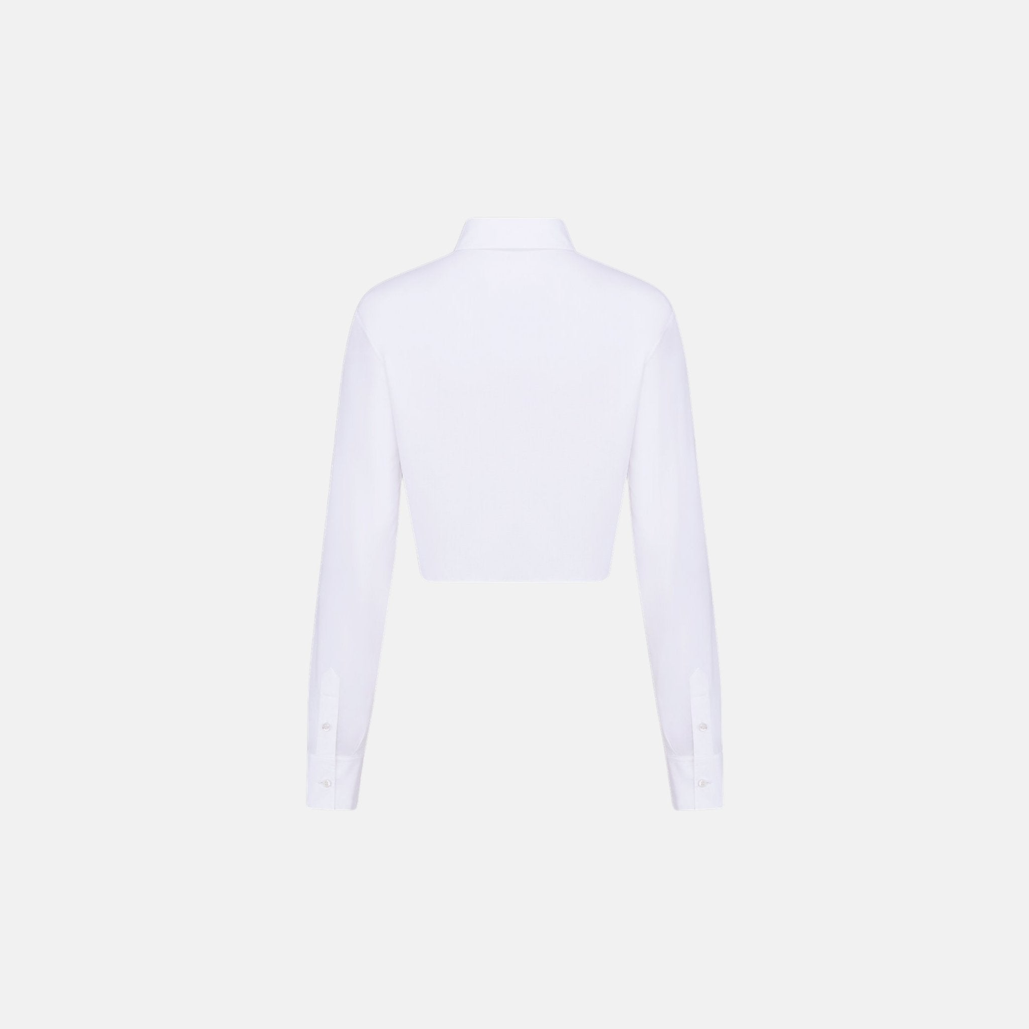 Dioriviera Tied Cropped Blouse In Cotton Poplin