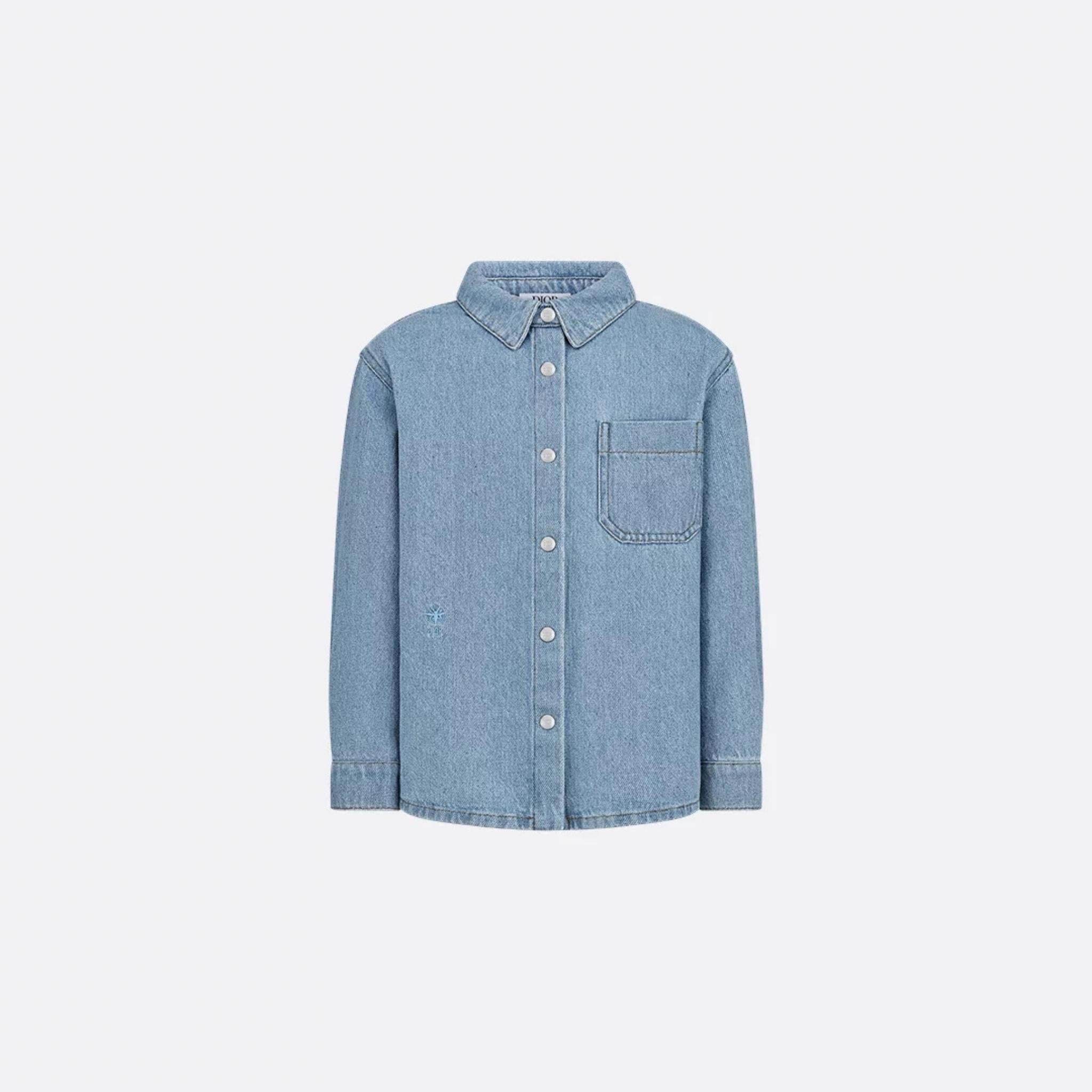 Kids Shirt Blue Cotton Denim