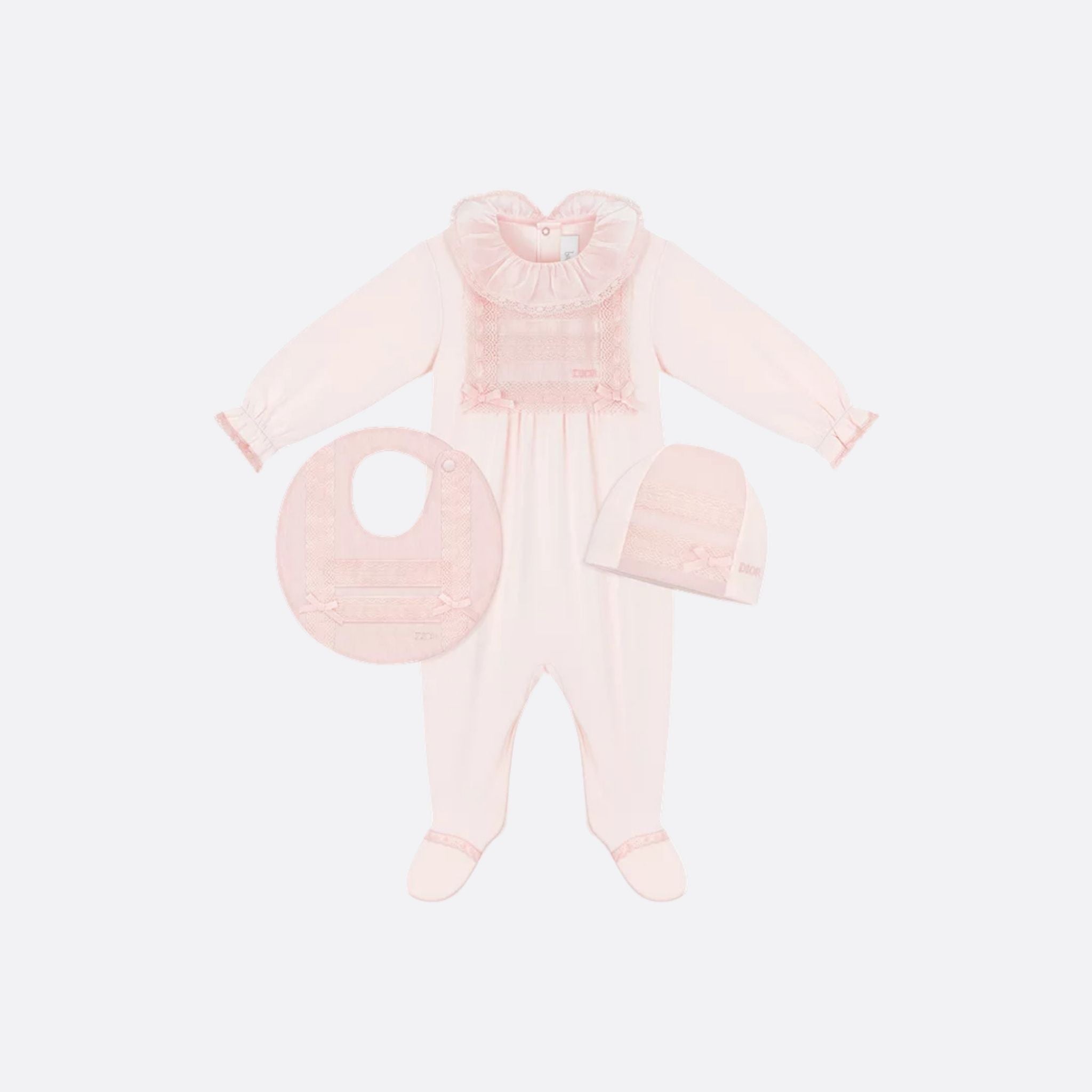 Nanouchka Newborn Gift Set Pale Pink Cotton Interlock And Voile