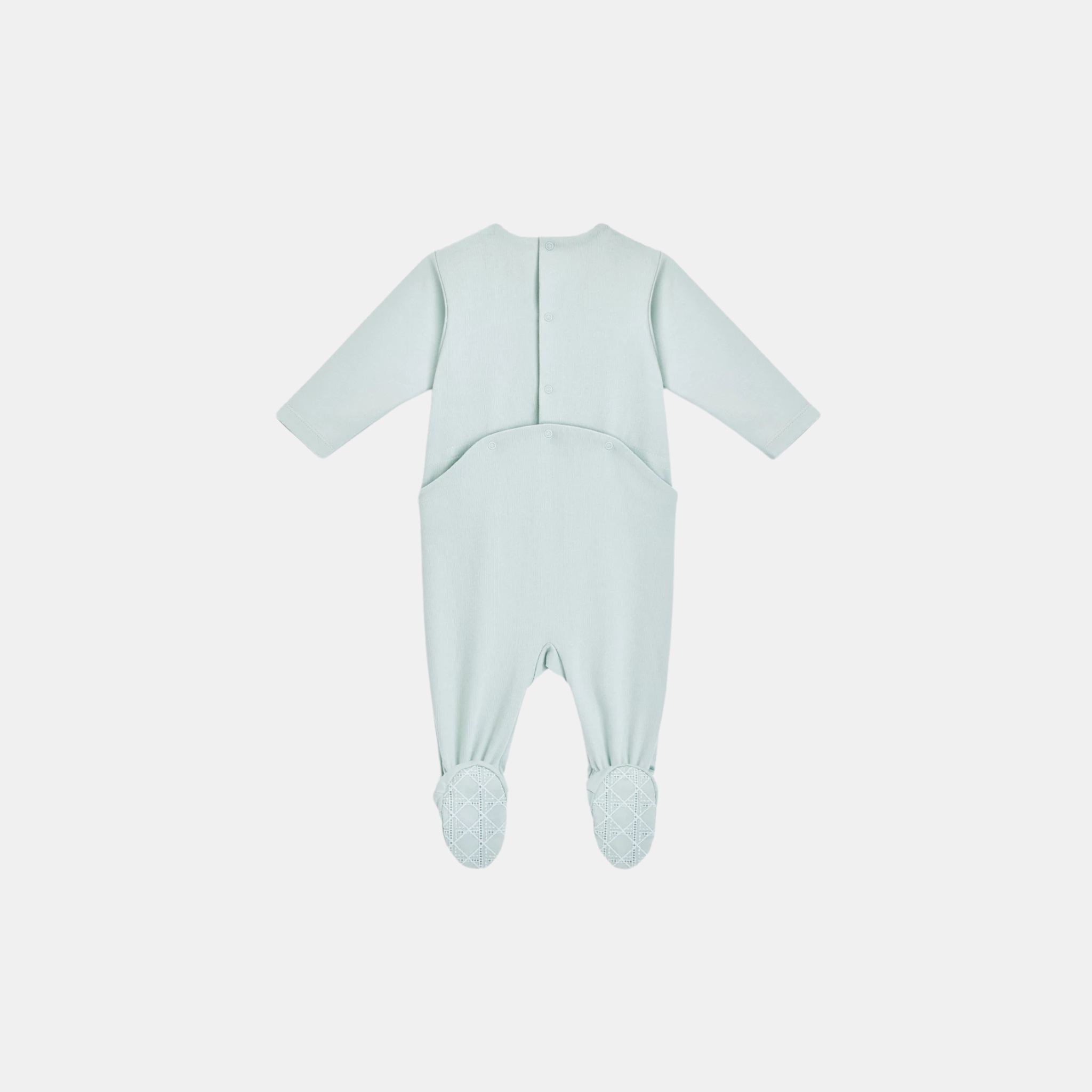 Newborn Gift Set Light Blue Cannage Cotton Jersey and Voile