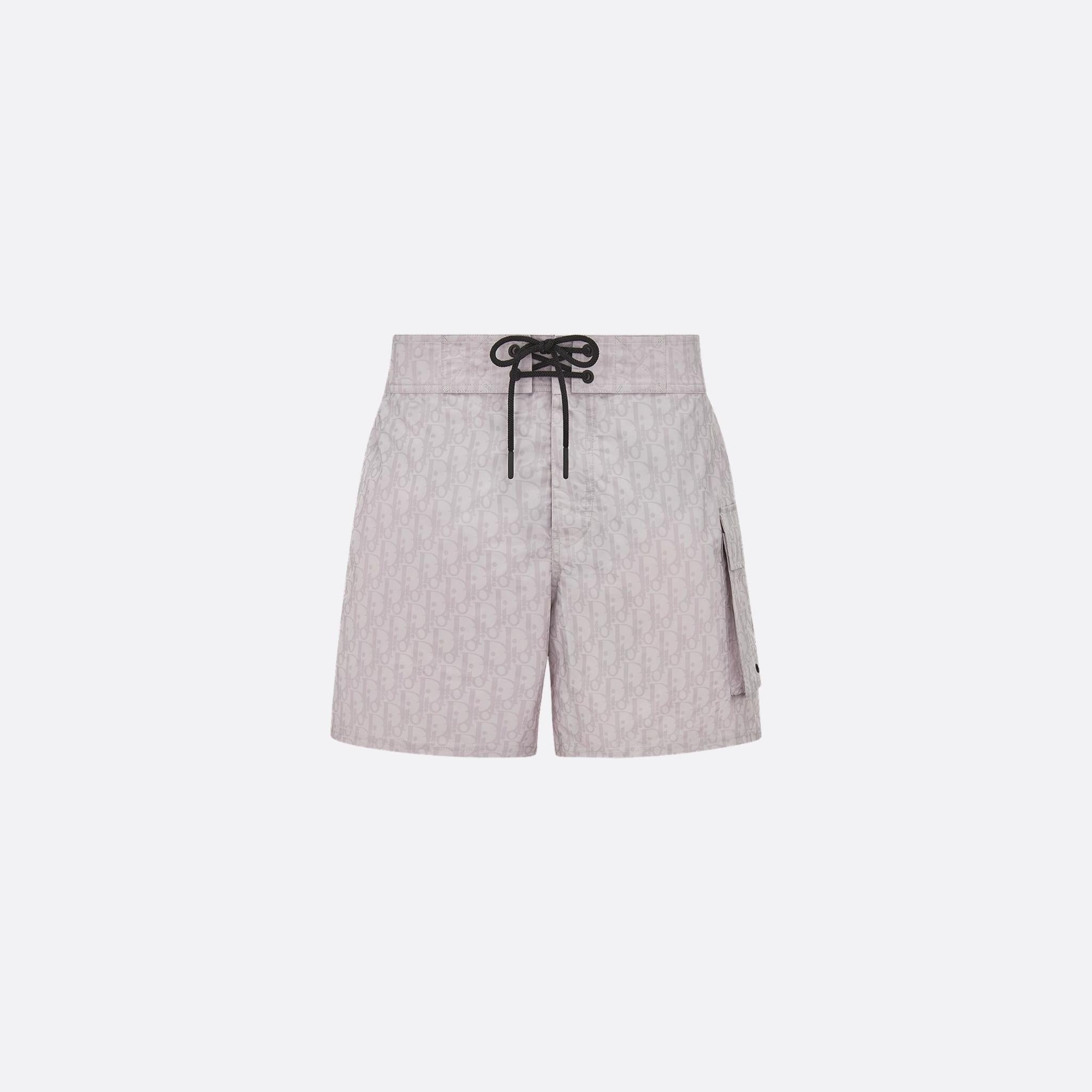 Oblique Swim Shorts In Technical Fabric