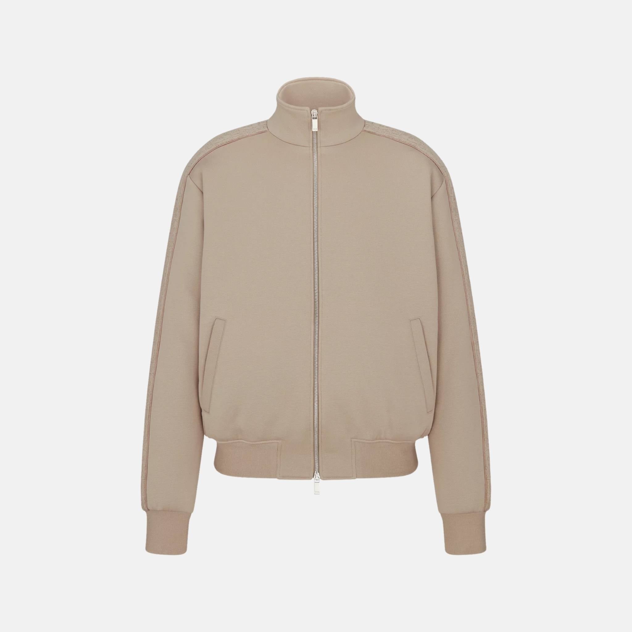 Oblique Track Jacket In Cotton Blend Jersey