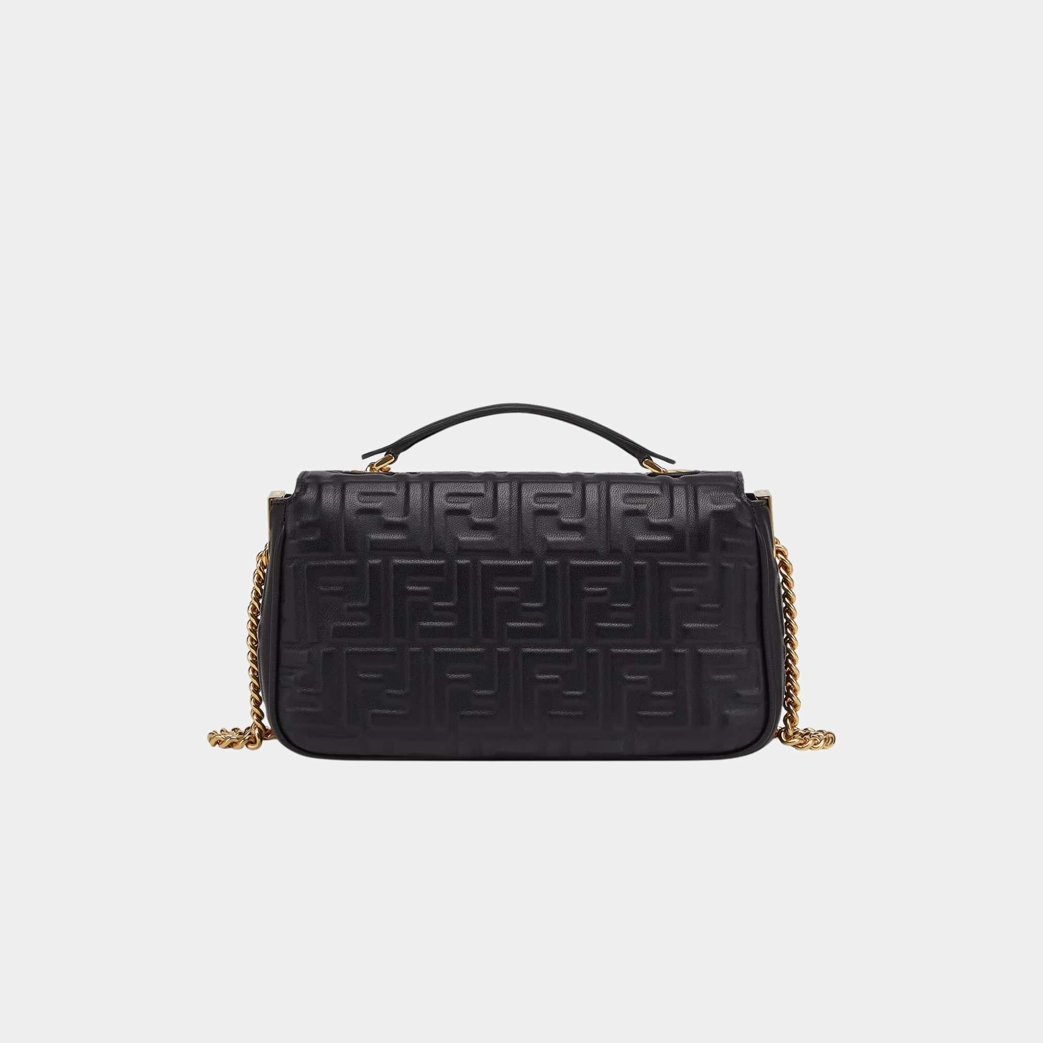 Baguette Chain Midi Nappa Bag With FF Pattern