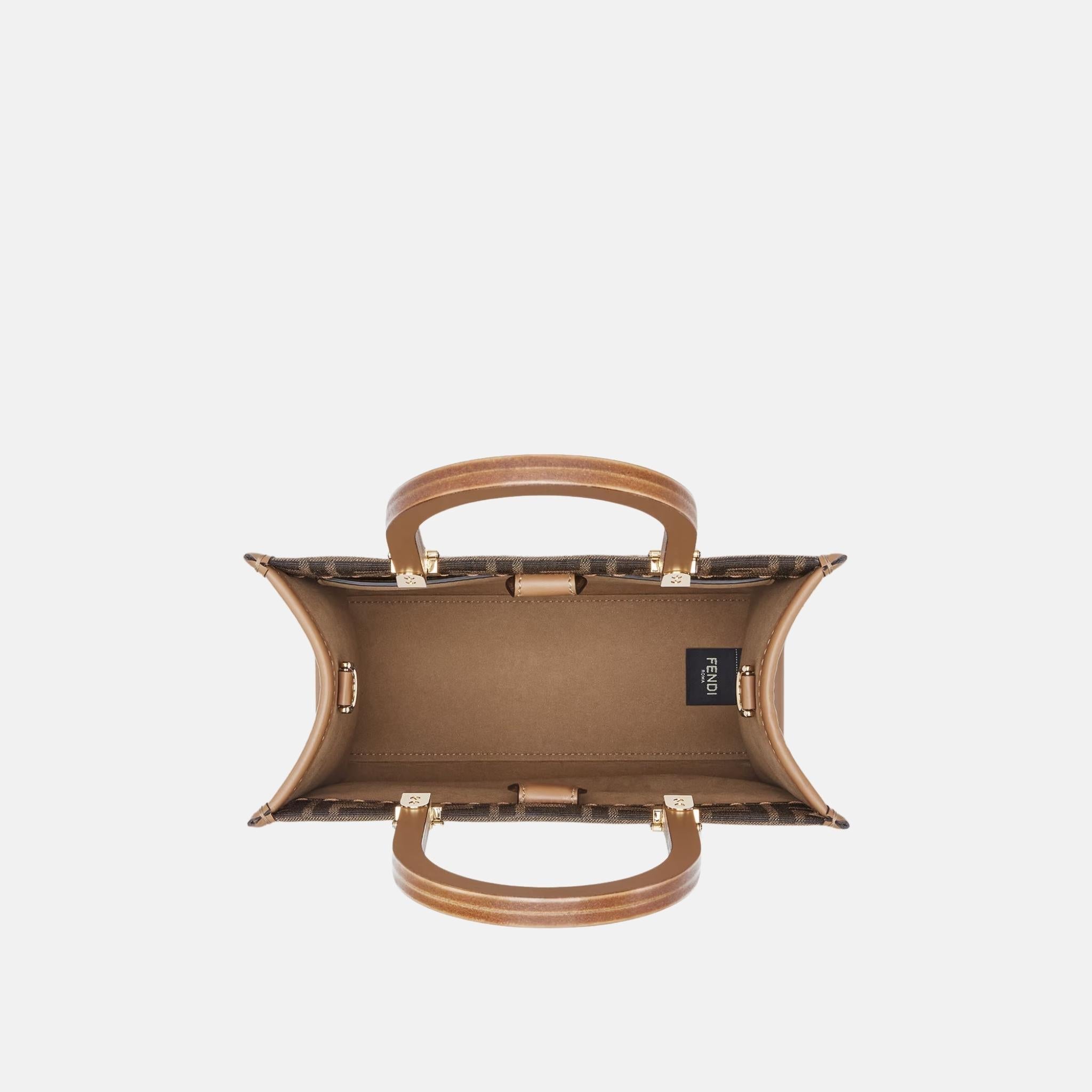 Sunshine Small Bag In Brown FF Jacquard Fabric