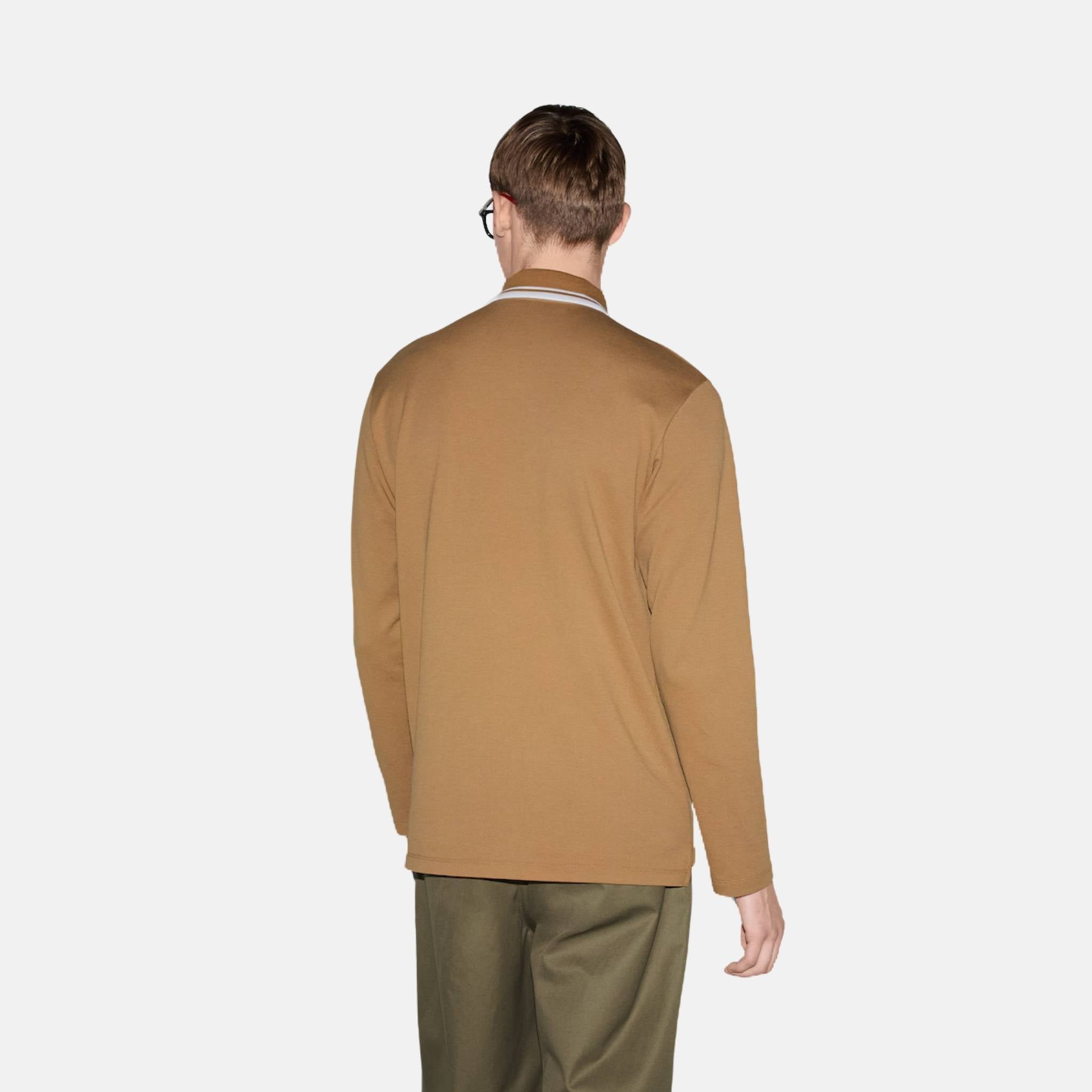 Cotton Piquet Polo Shirt With Embroidery