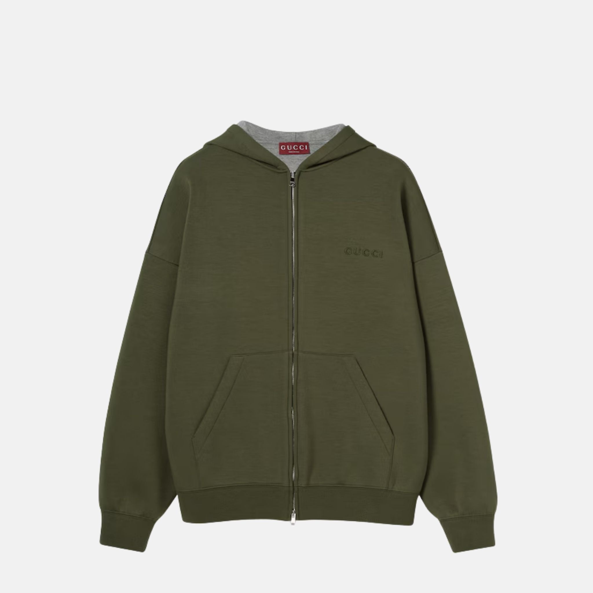 Embroidered Hooded Jersey Sweatshirt