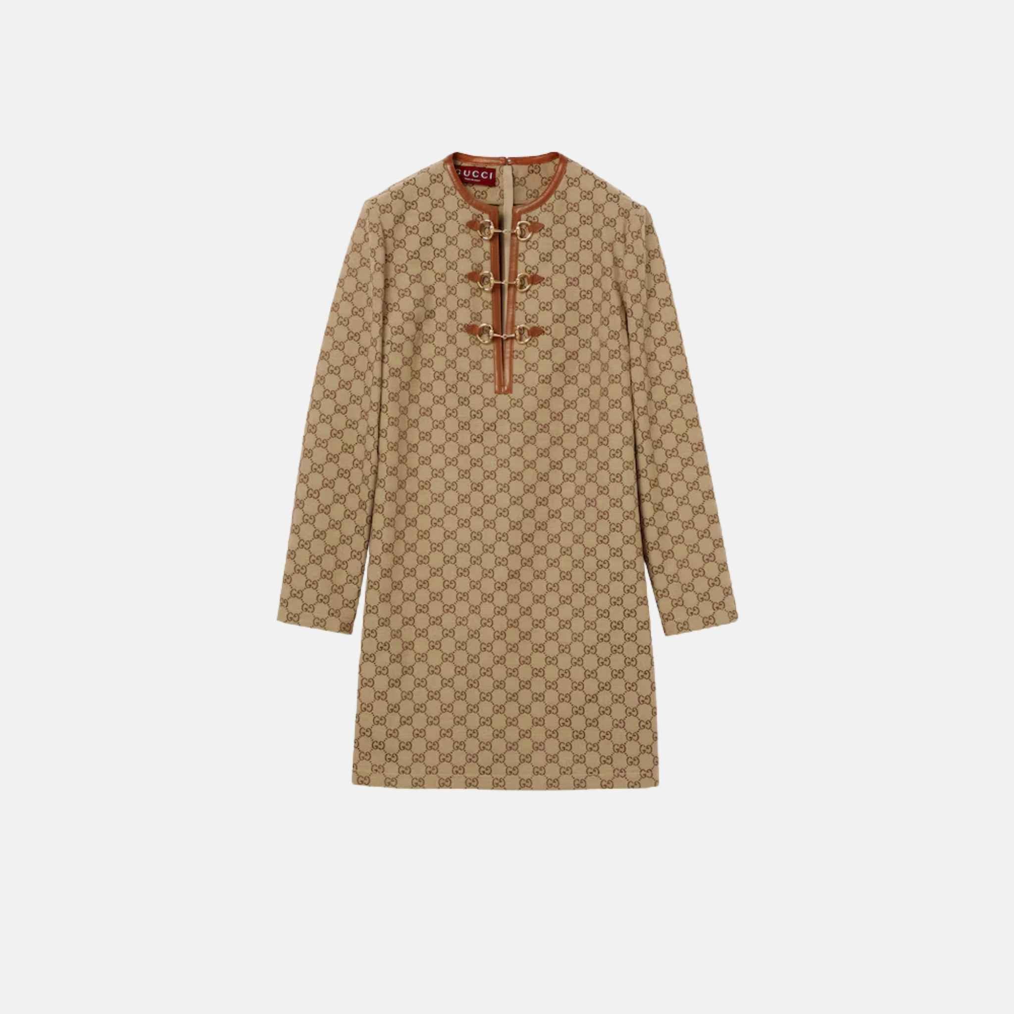 GG Canvas Dress With Horsebit