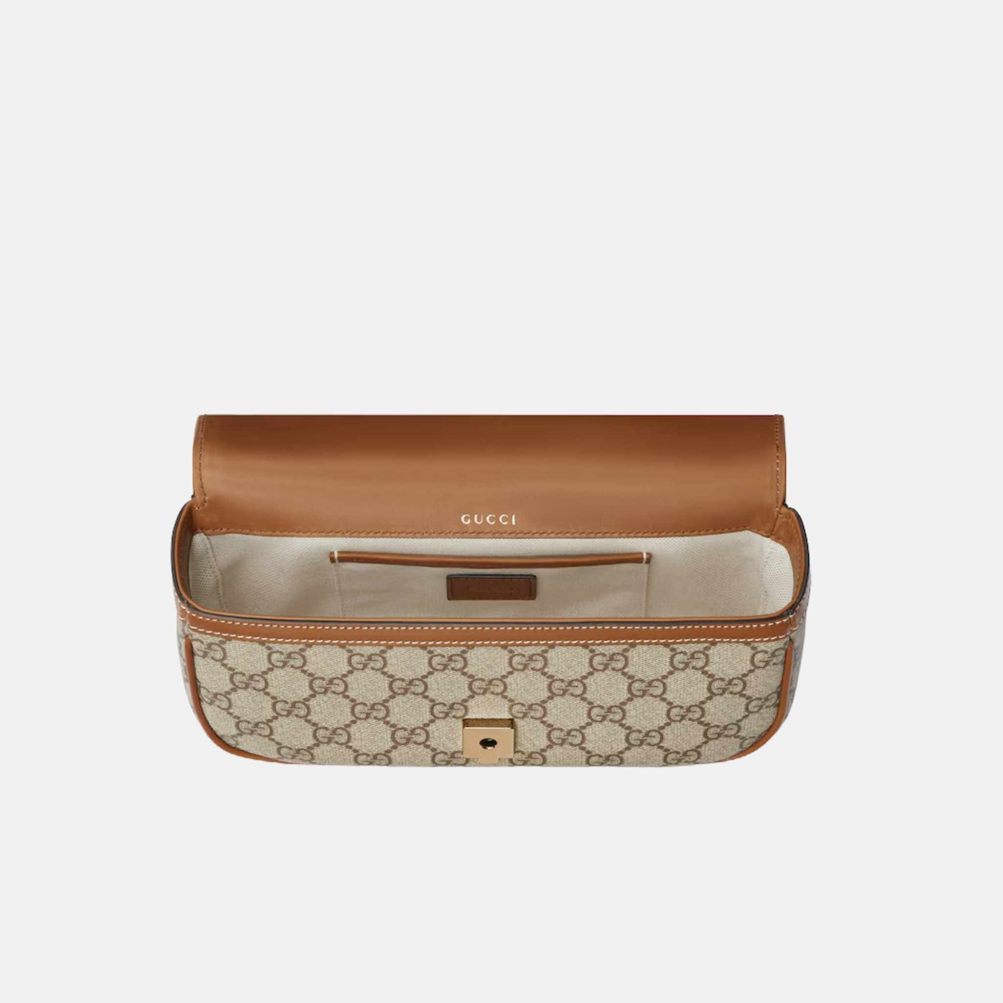Horsebit 1955 Small Top Handle Bag In GG Coated Fabric