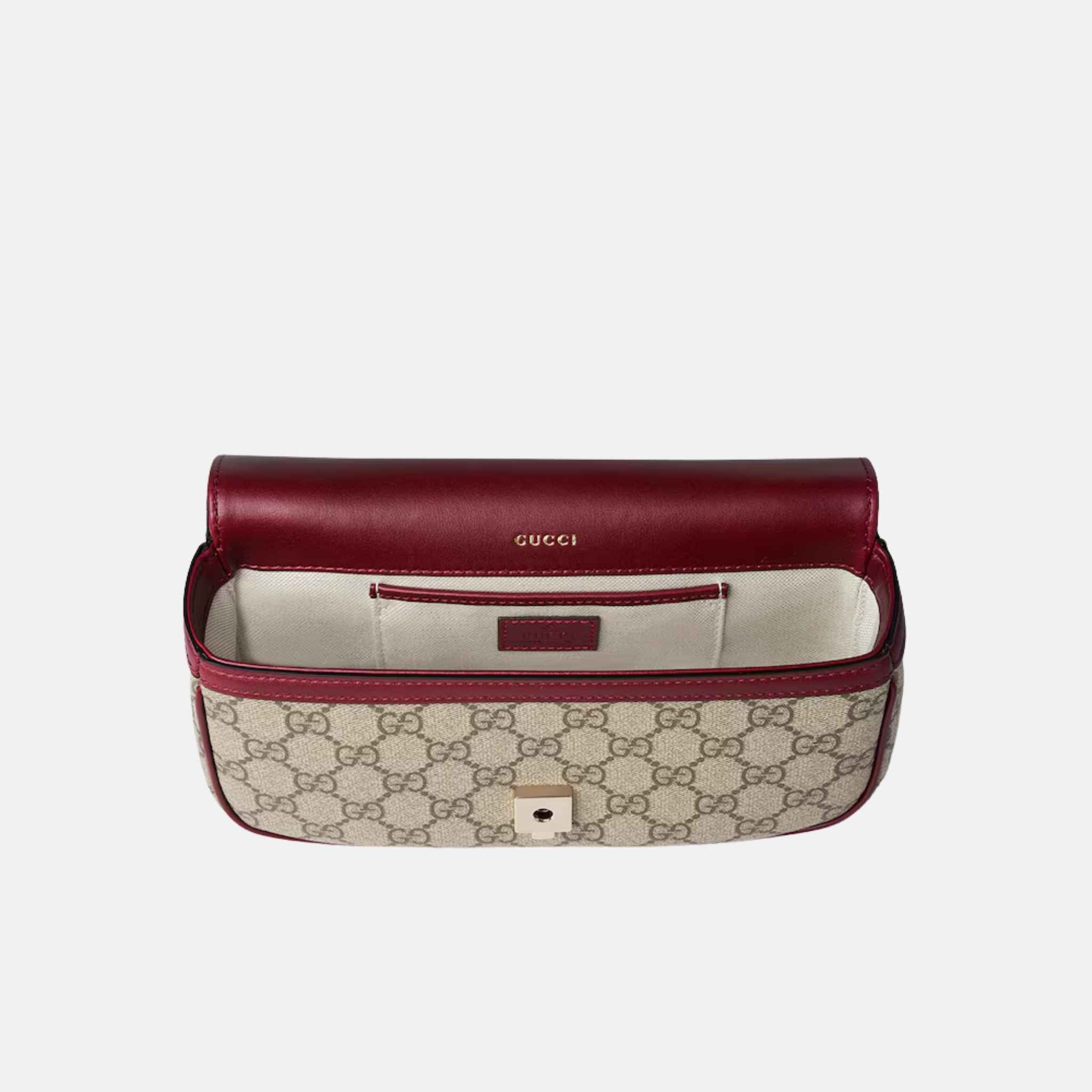 Horsebit 1955 Small Top Handle Bag In GG Coated Fabric